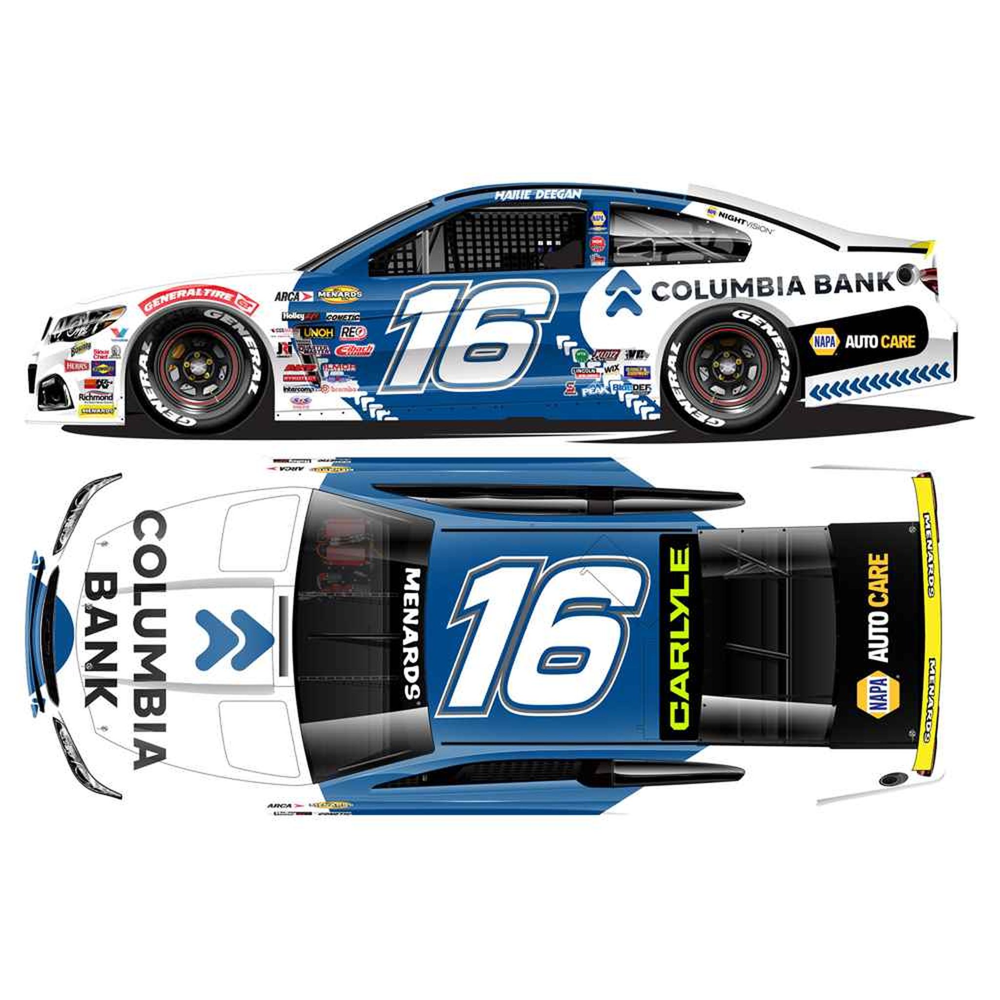 Hailie Deegan 2026 Columbia Bank 1:24 Diecast