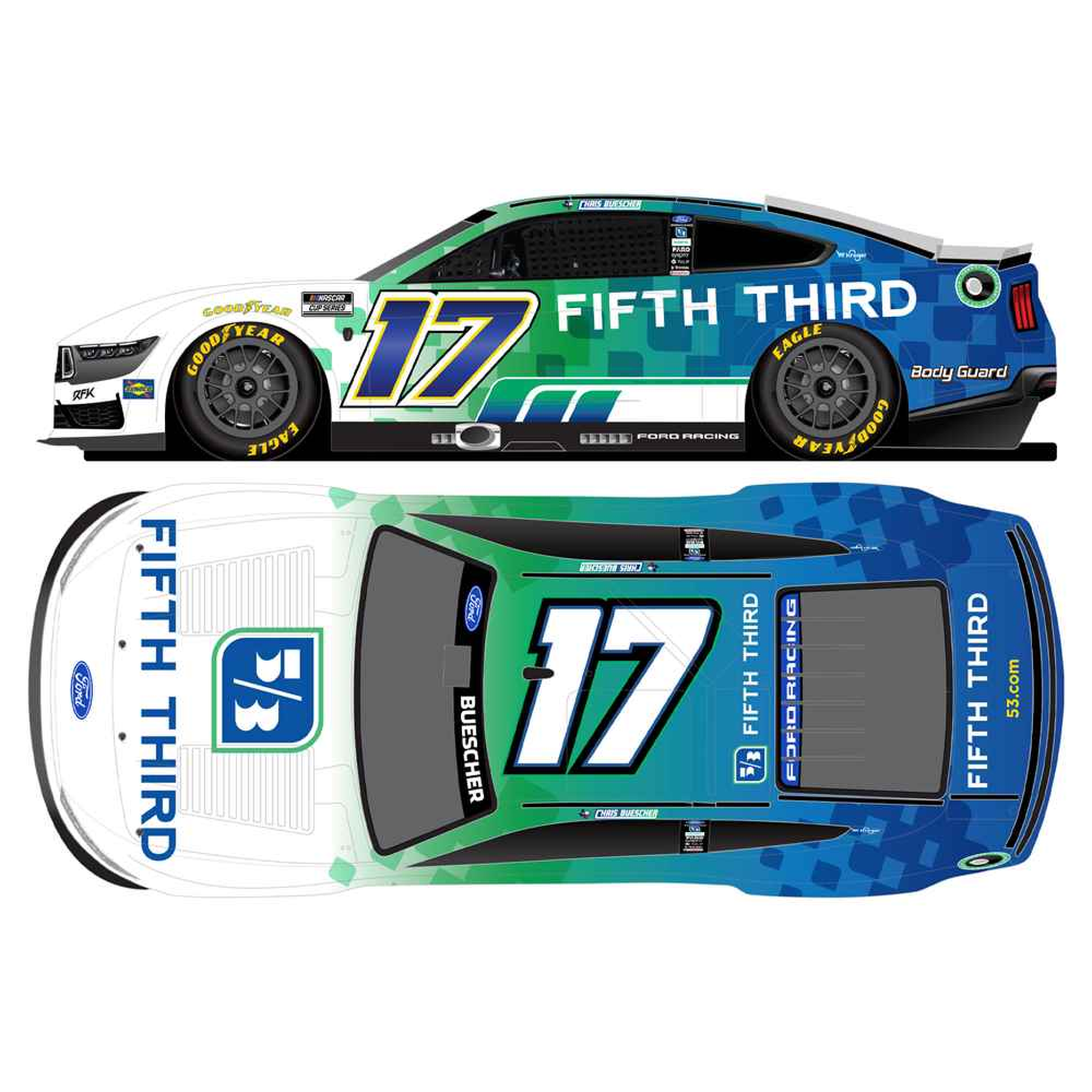 Chris Buescher 2026 Fifth Third Bank 1:64 Diecast