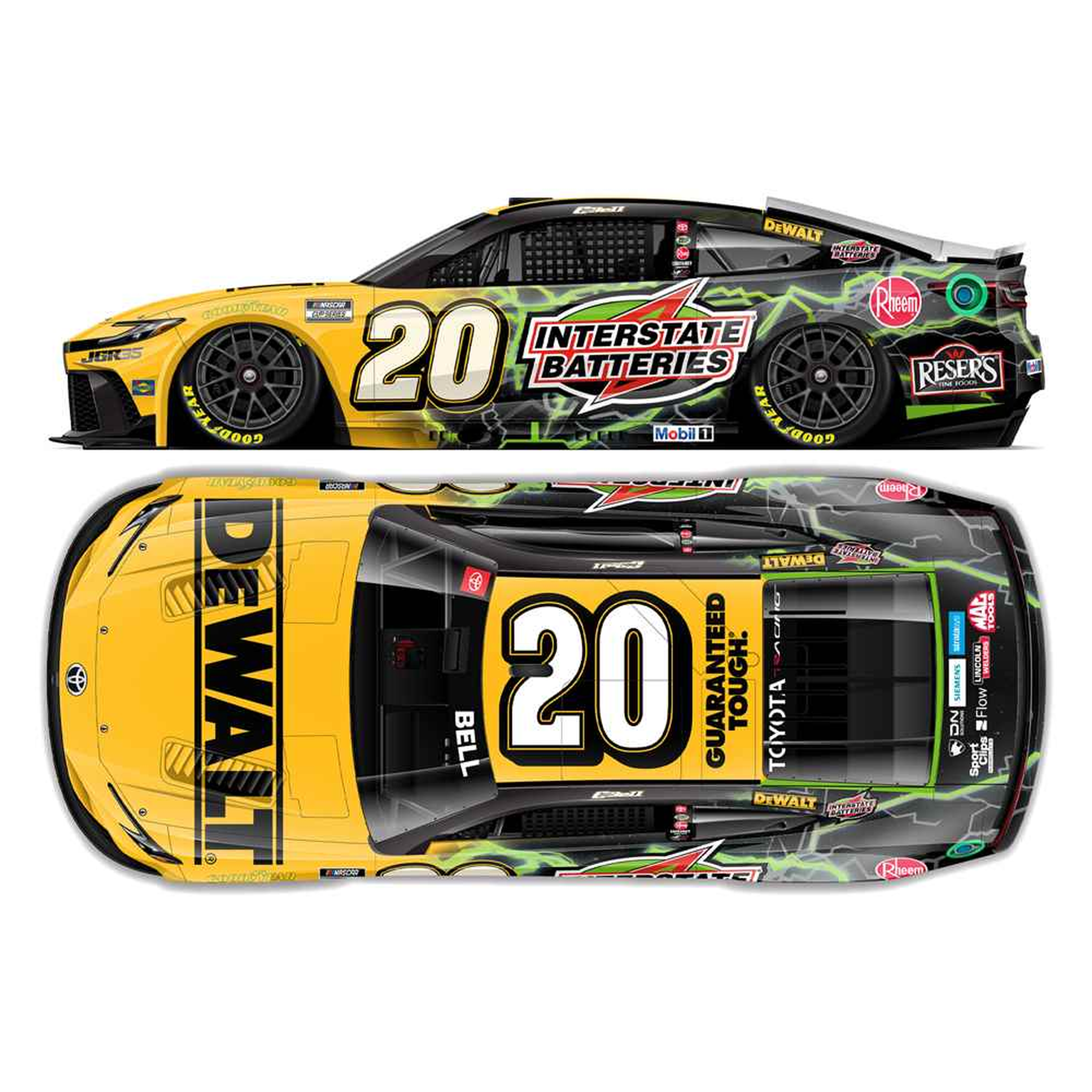 Christopher Bell 2026 DeWalt / Interstate Batteries 1:24 Diecast
