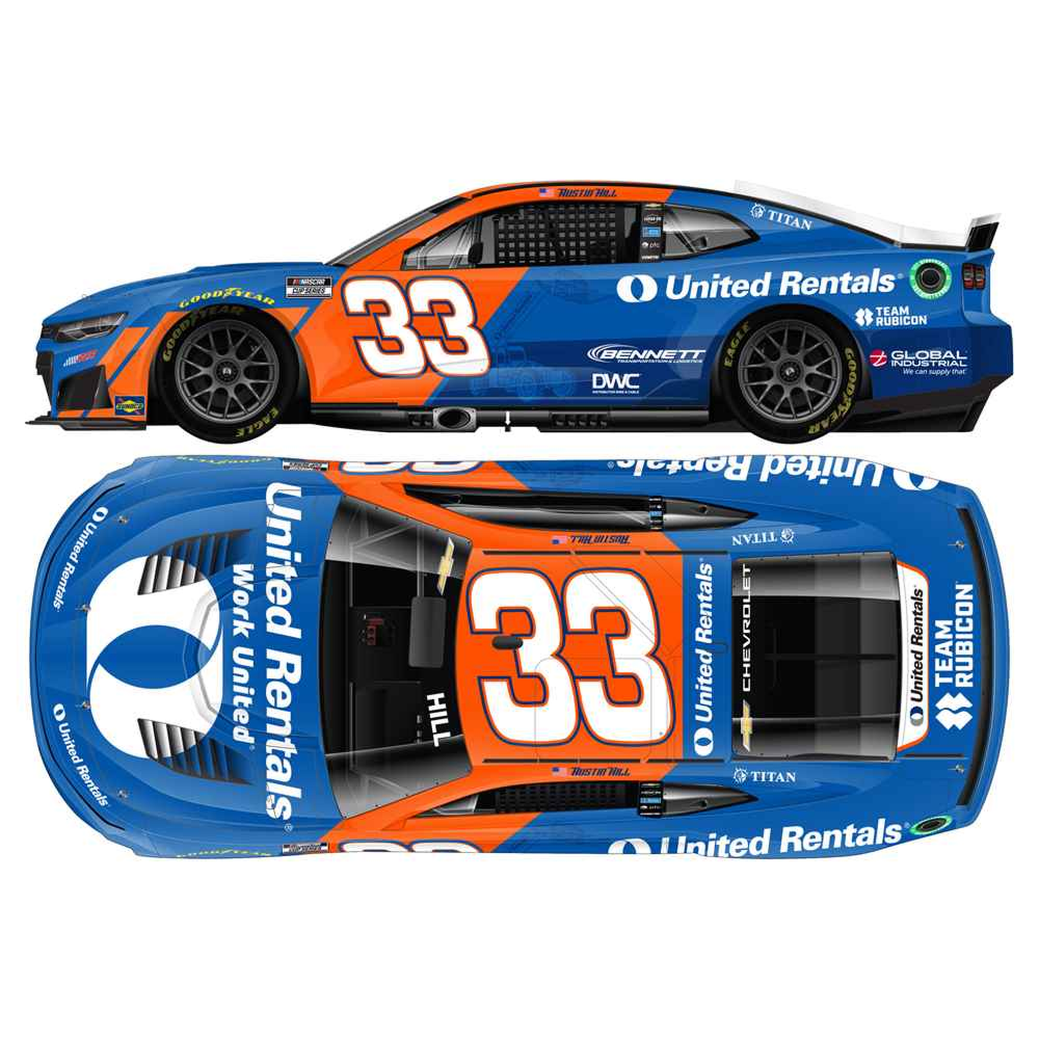 Austin Hill 2026 United Rentals 1:64 Diecast