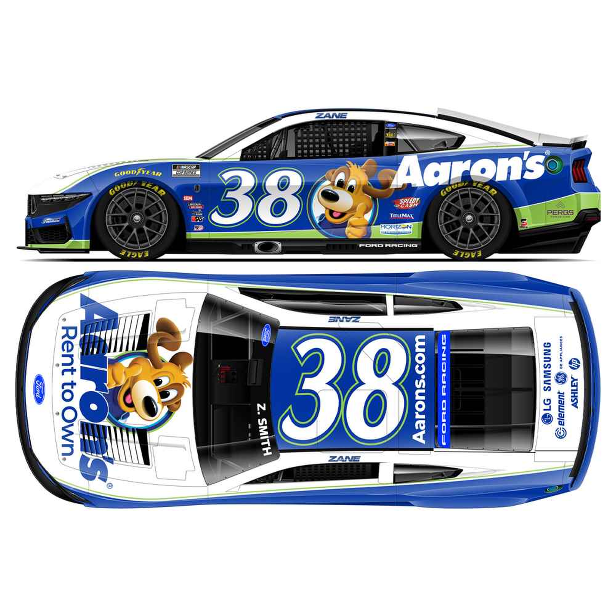 Zane Smith 2026 Aaron's Lucky Dog 1:24 Diecast