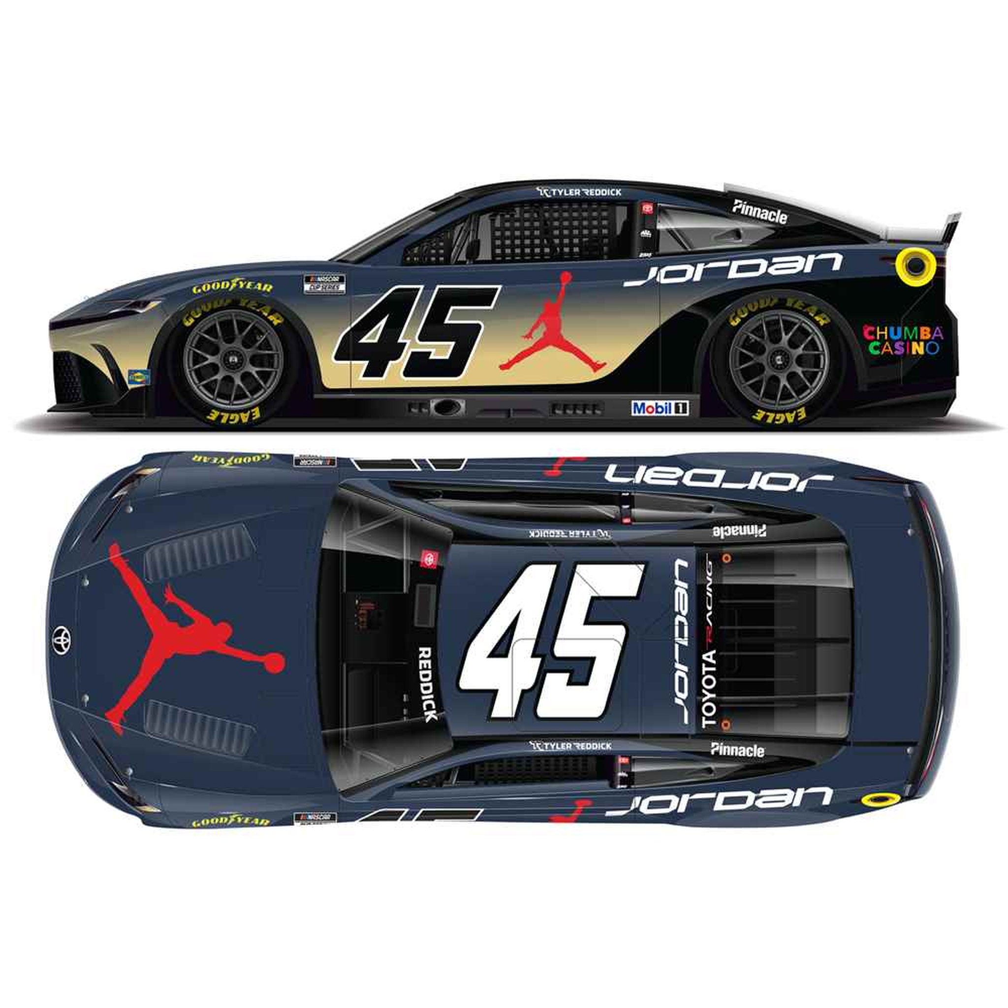Tyler Reddick 2026 Jordan Brand Phoenix 1:24 Diecast