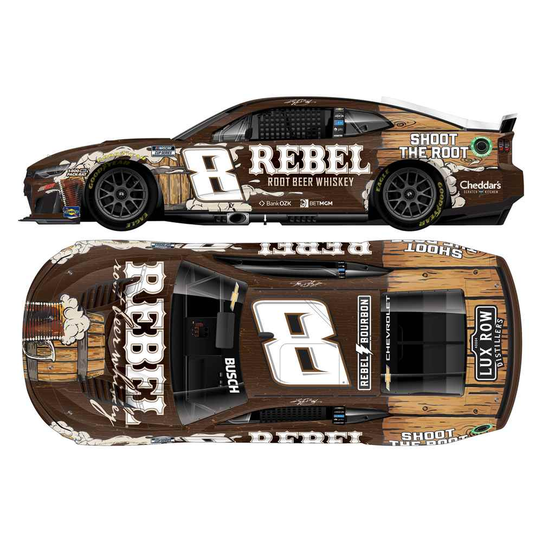 Kyle Busch 2026 Rebel Root Beer Whiskey 1:64 Diecast