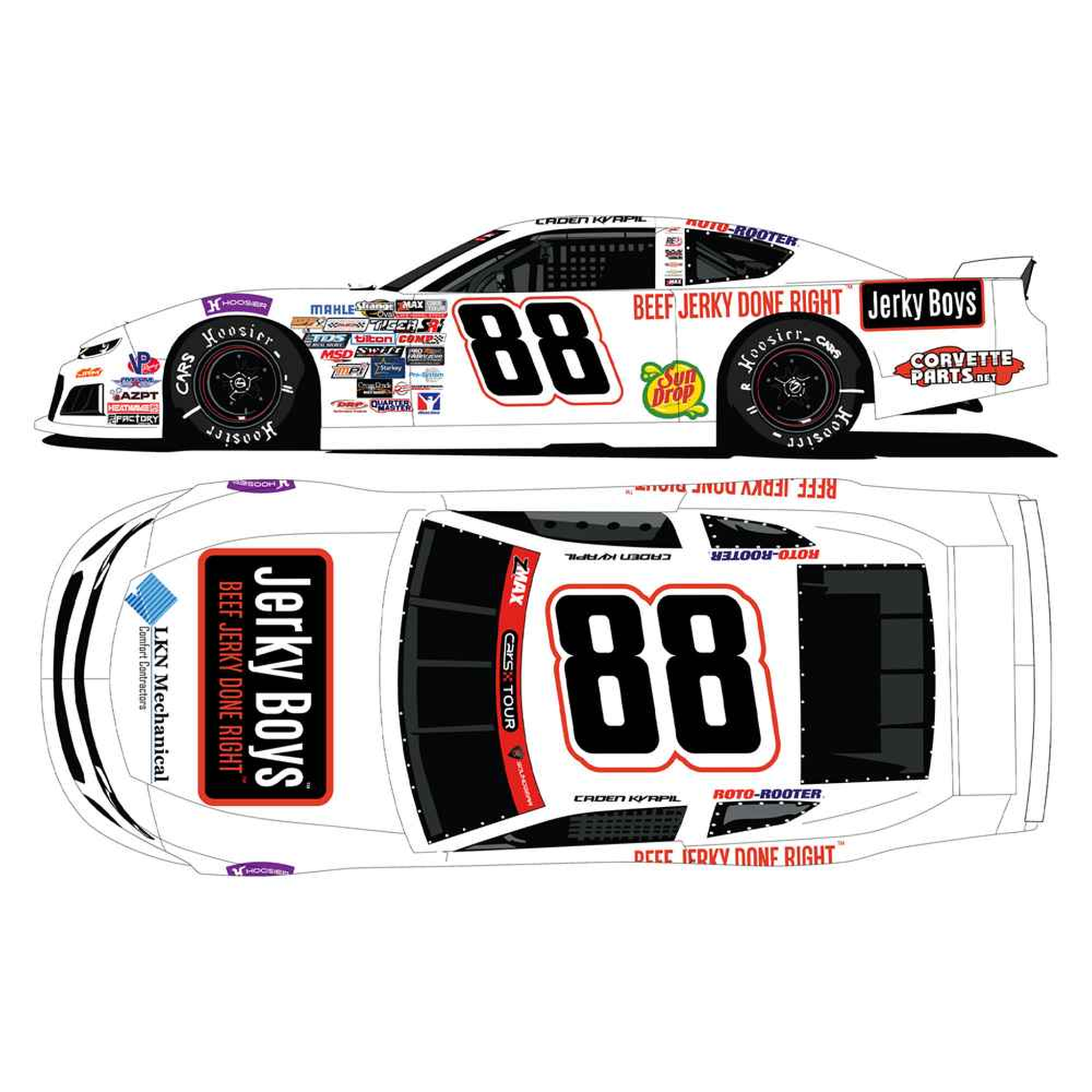 Caden Kvapil 2026 Jerky Boys Late Model 1:24 Diecast