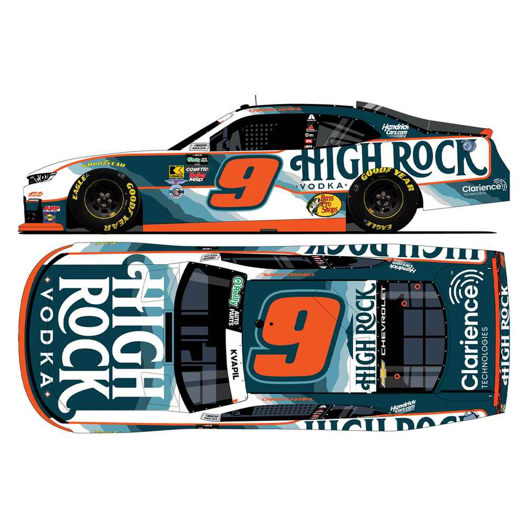 Carson Kvapil 2026 High Rock Vodka 1:24 Diecast