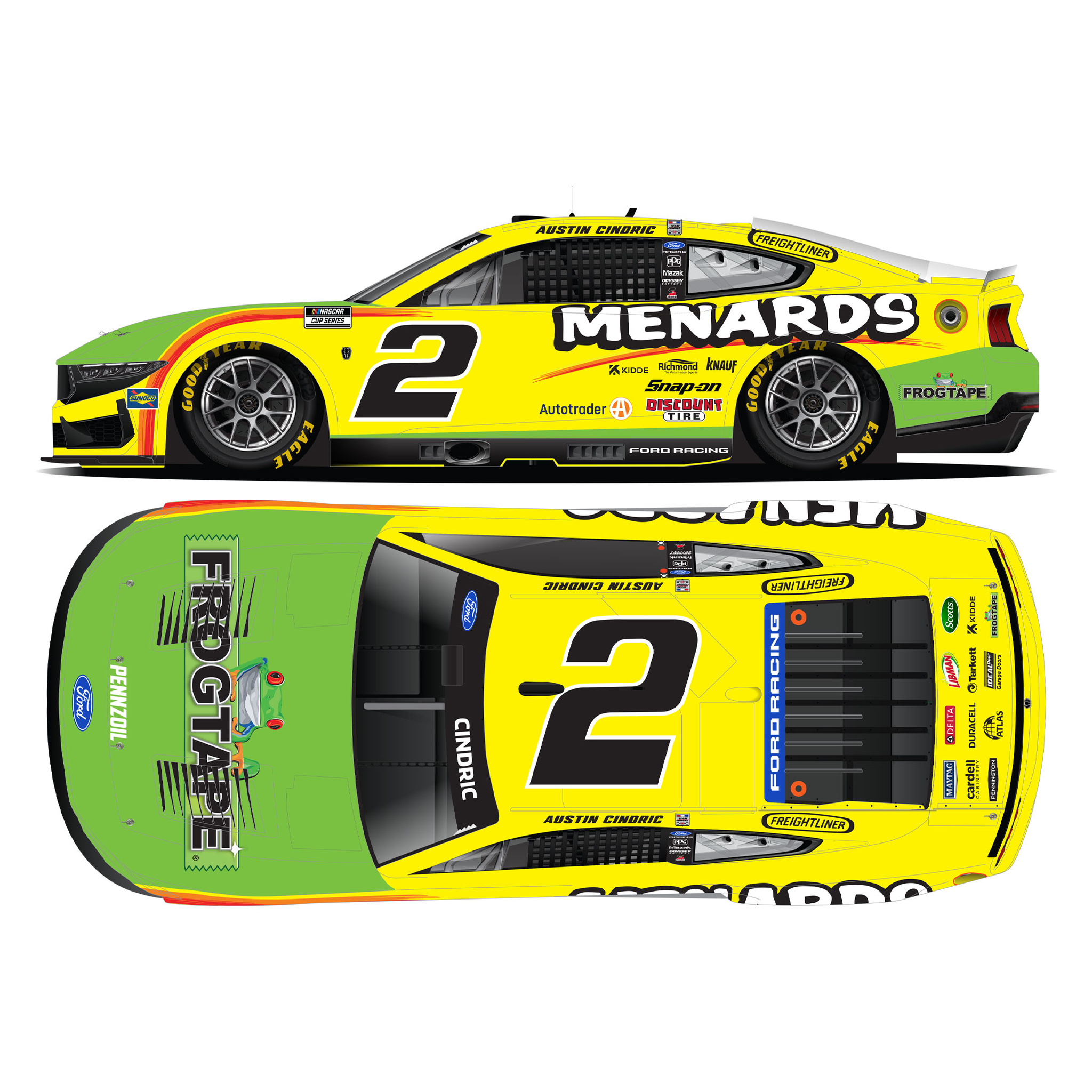 Austin Cindric 2026 Menards / Frogtape 1:24 Diecast