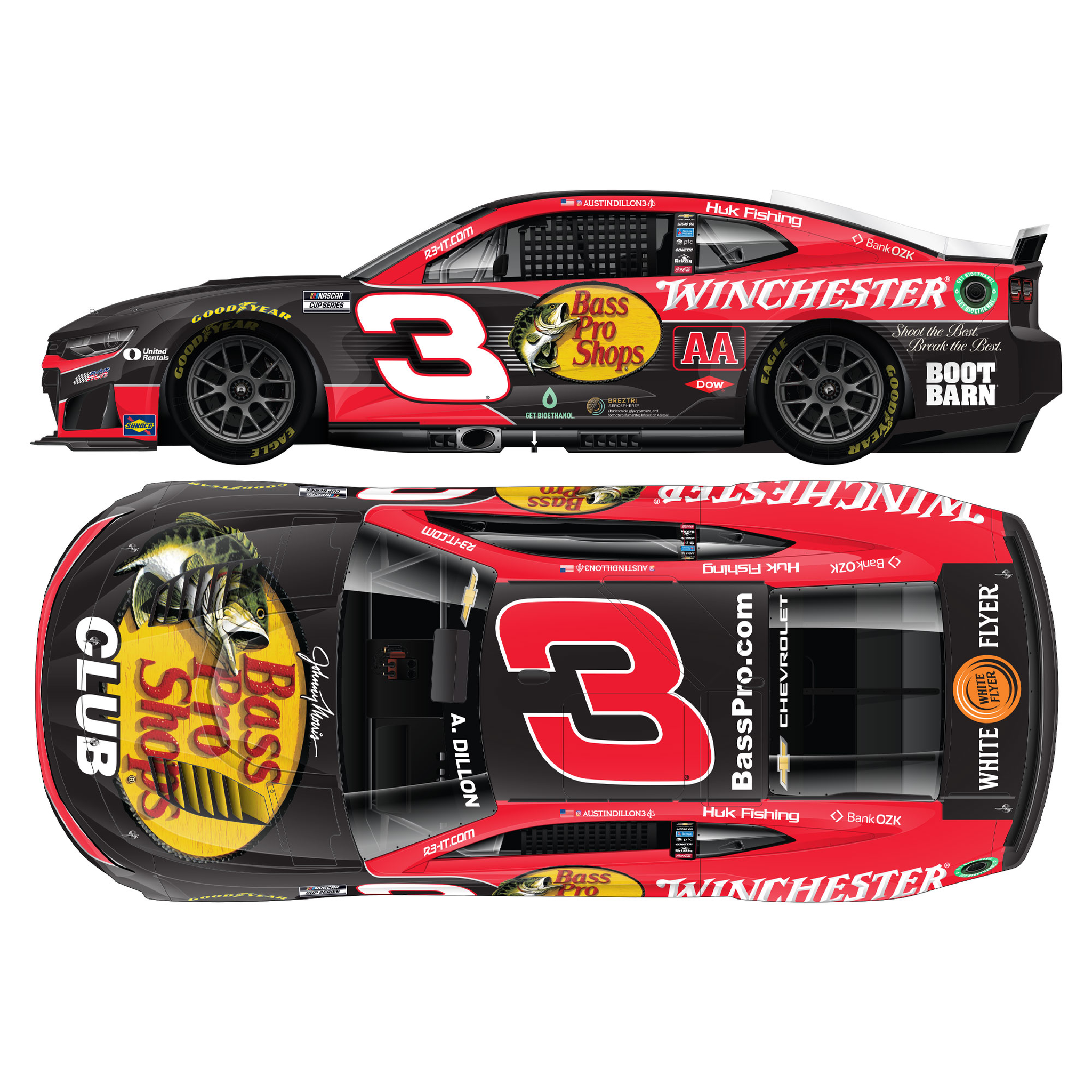 Austin Dillon 2026 Bass Pro Shops Winchester AA 1:24 Diecast