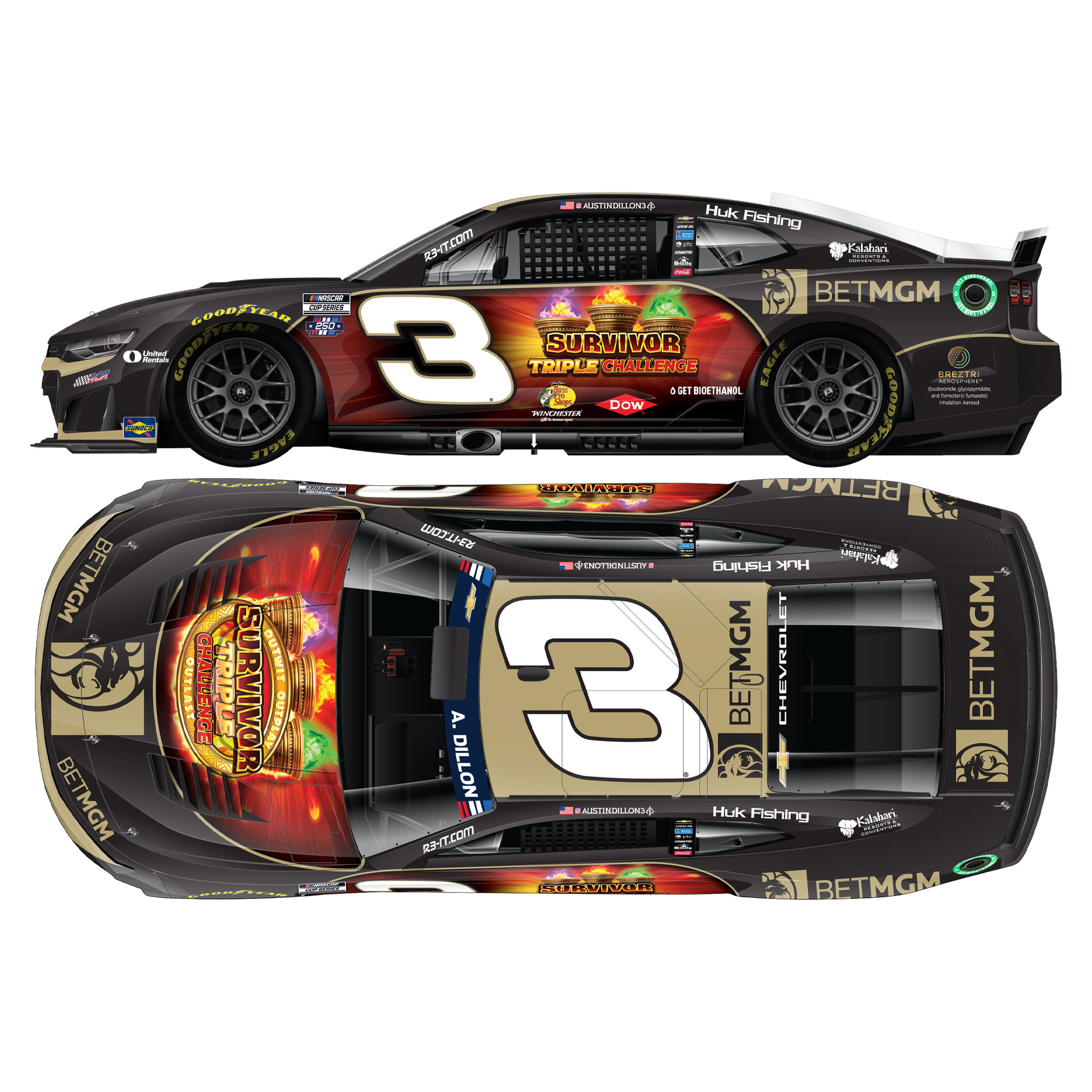 Austin Dillon 2026 BetMGM Survivor Triple Challenge 1:24 Diecast