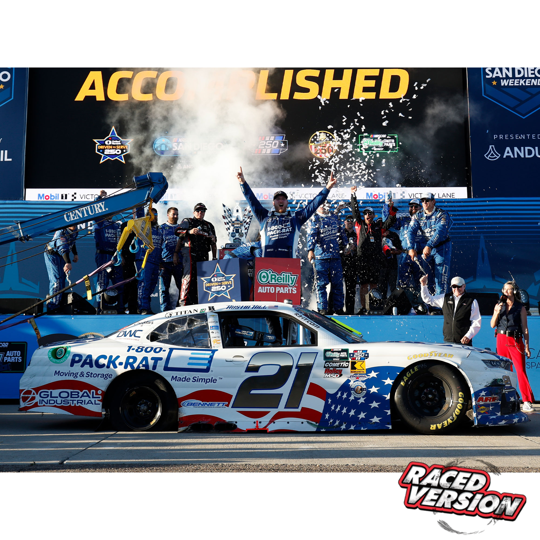 Austin Hill 2026 1-800-Pack-Rat Patriotic Race Win 1:24 Diecast