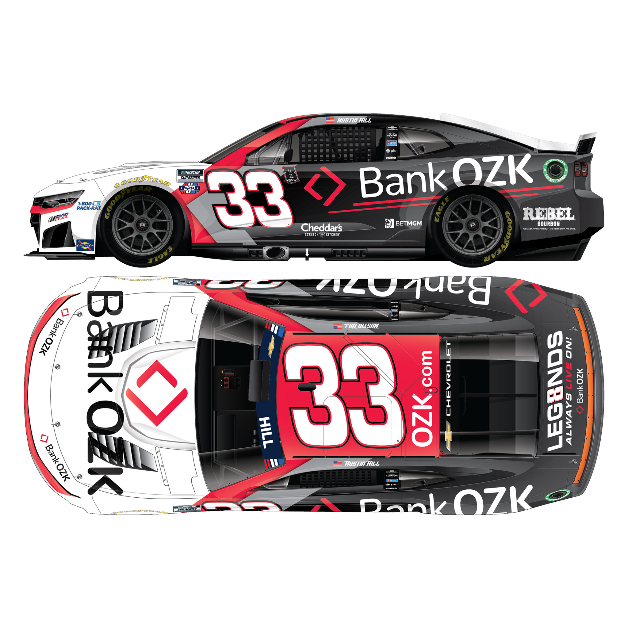 Austin Hill 2026 Bank Ozk 1:24 Diecast