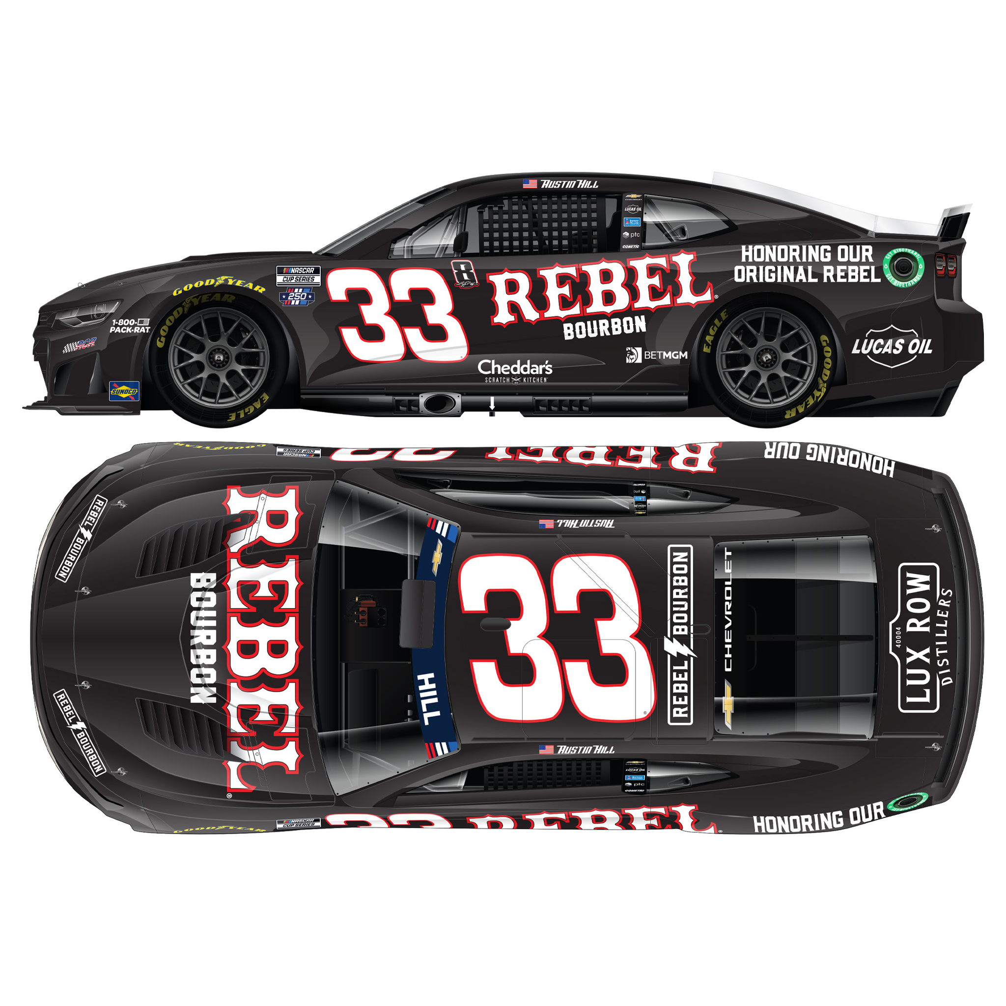 Austin Hill 2026 Rebel Tribute To KB 1:64 Diecast