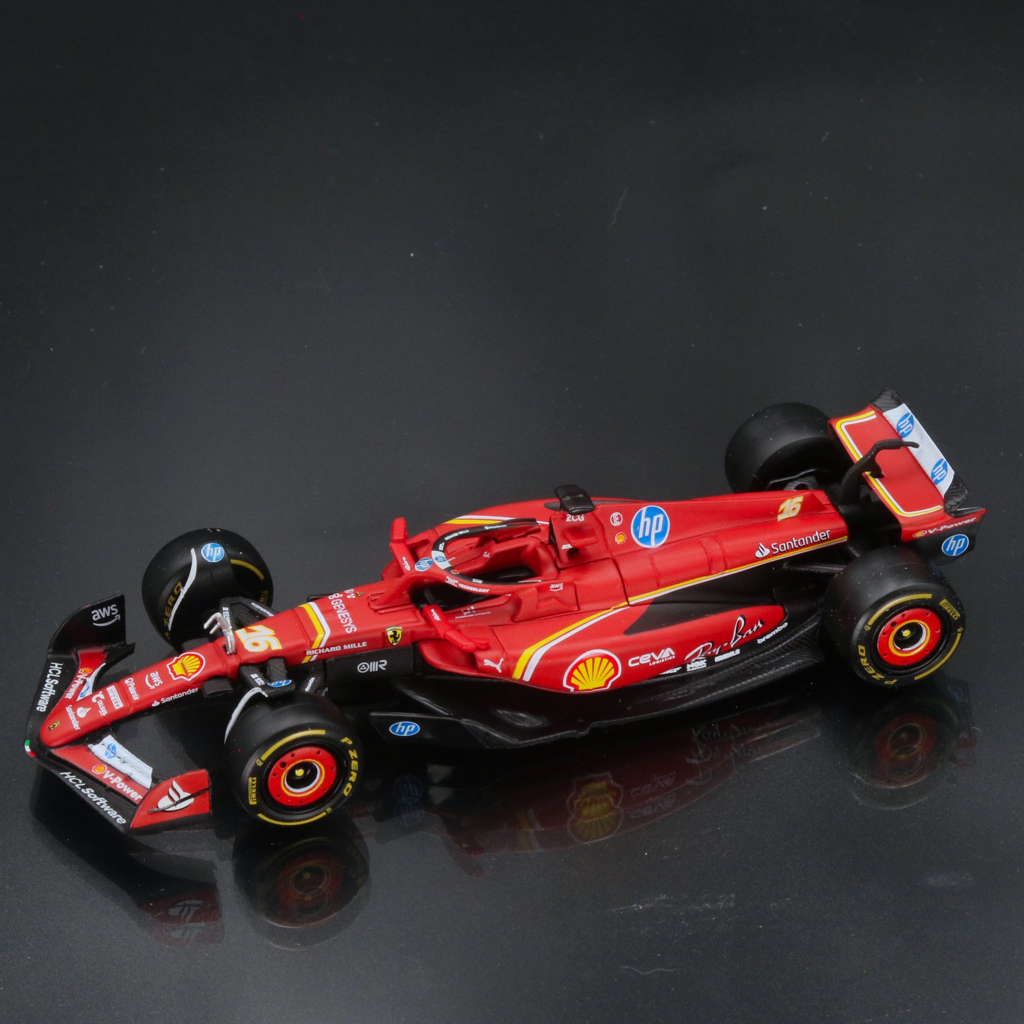 Charles Leclerc 2024 Ferrari SF-24 #16 Formula 1 1:43 Bburago Diecast