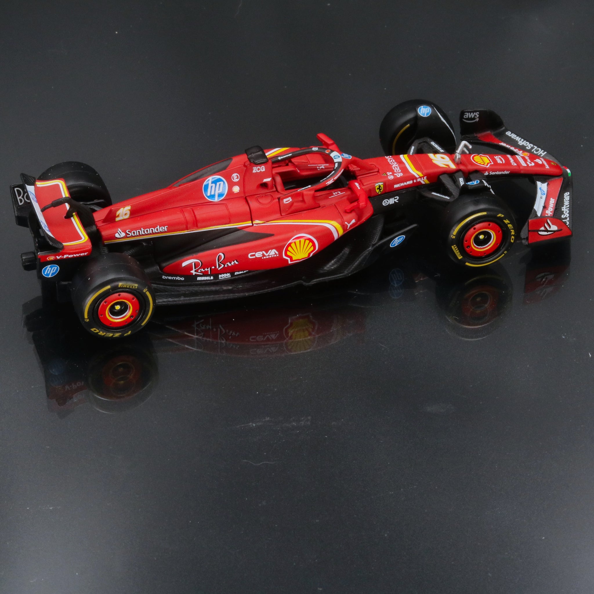 Charles Leclerc 2024 Ferrari SF-24 #16 Formula 1 1:43 Bburago Diecast