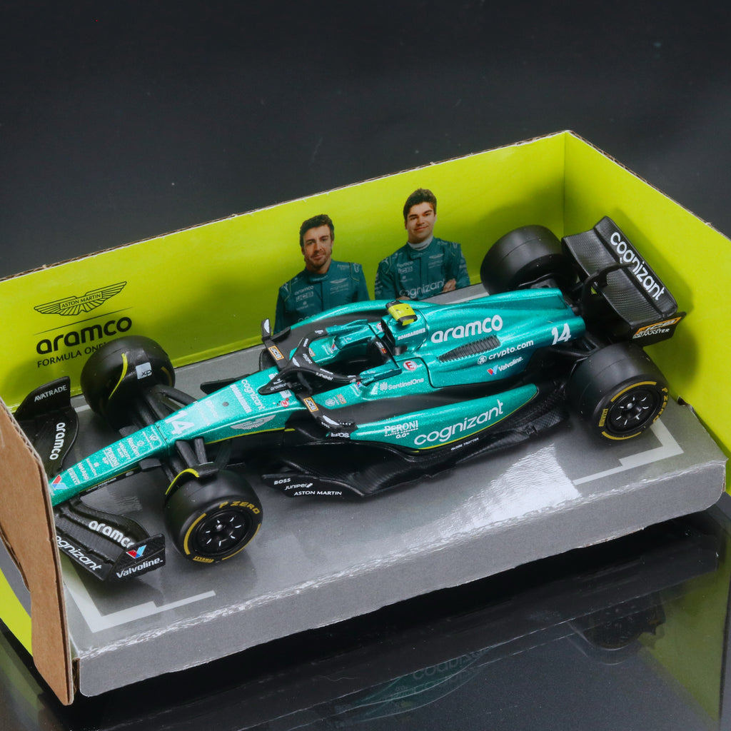Fernando Alonso 2023 Aston Martin AMR23 #14 Formula 1 1:43 Bburago Diecast