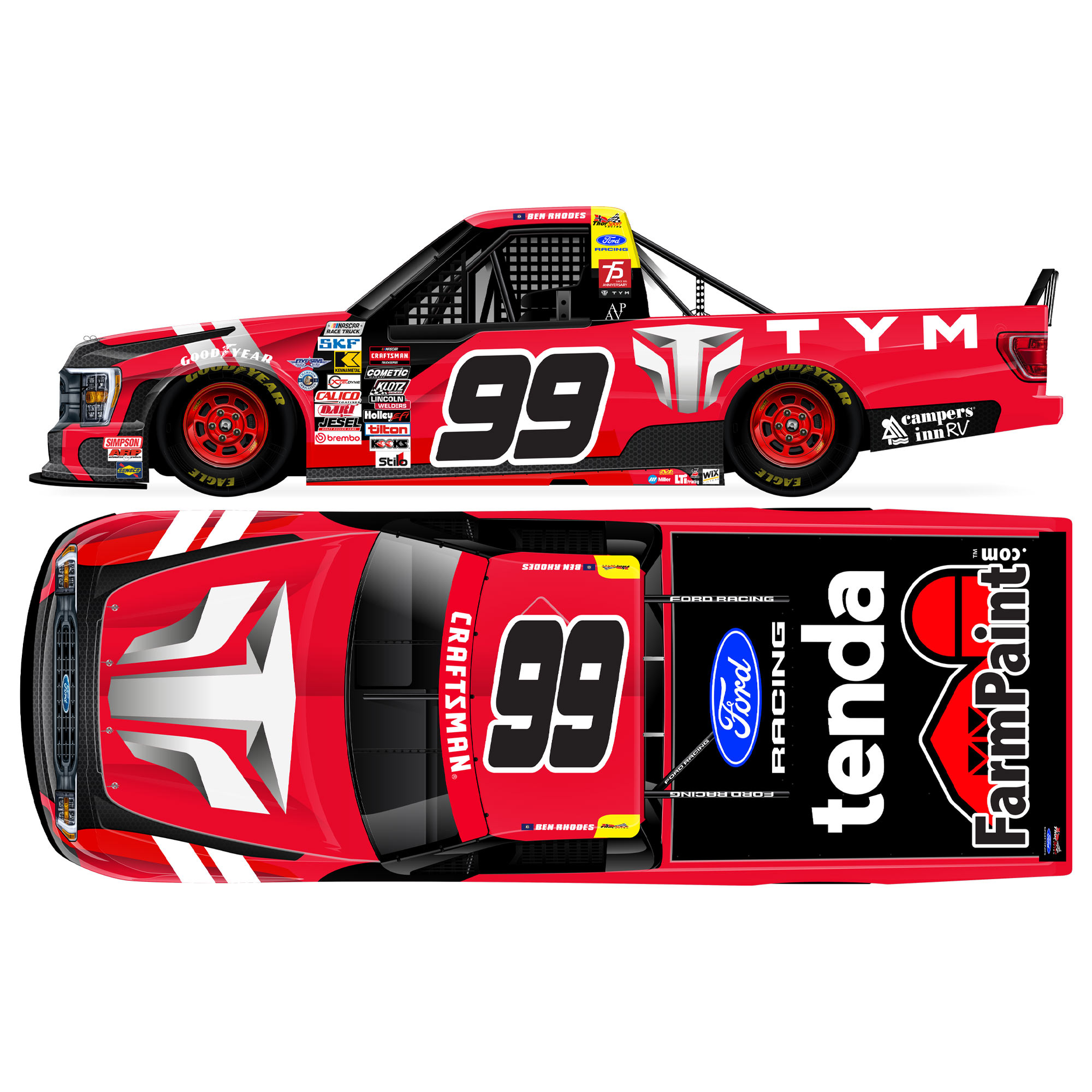 Ben Rhodes 2026 TYM North America 1:24 Diecast