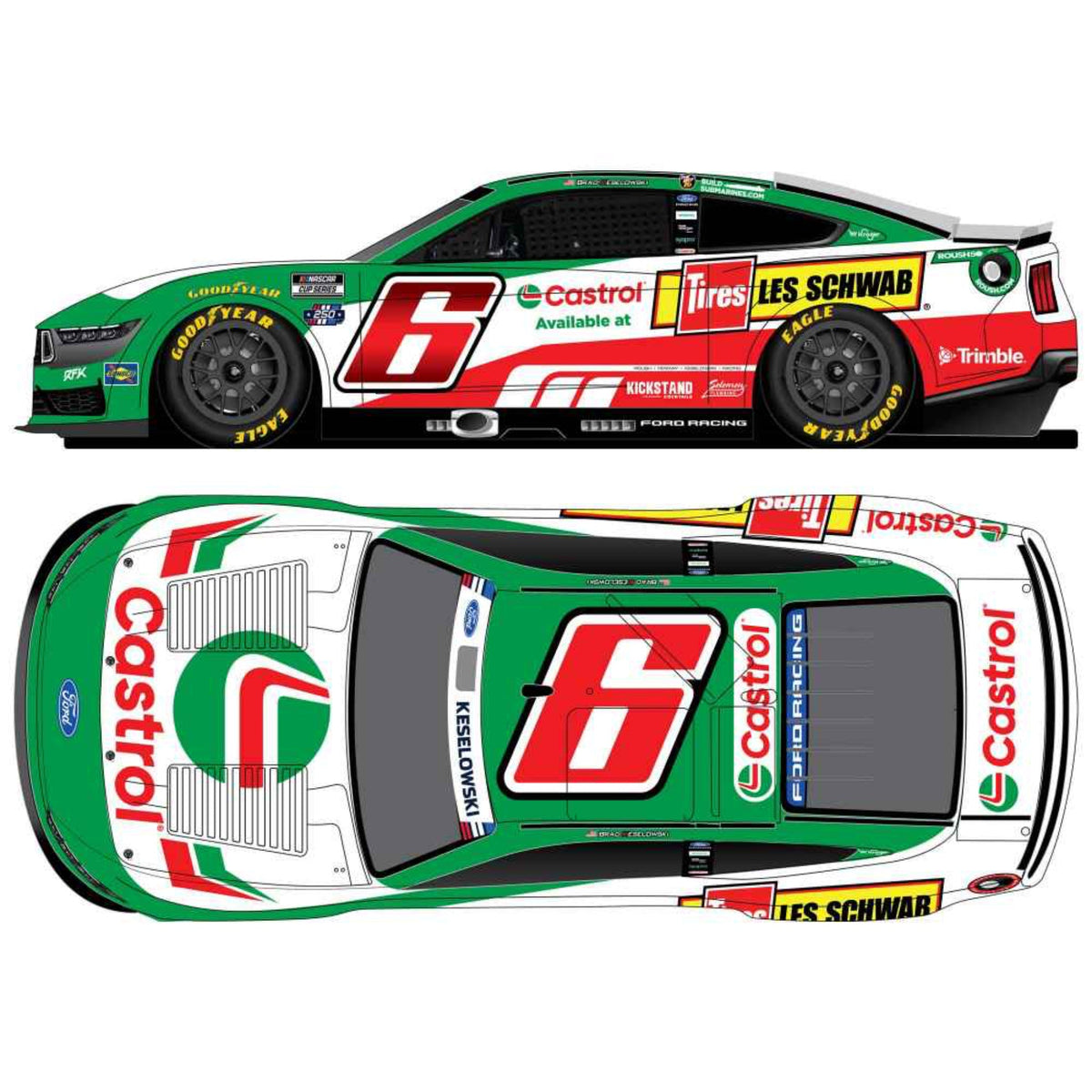 Brad Keselowski 2026 Castrol / Les Schwab Tire Centers 1:24 Diecast