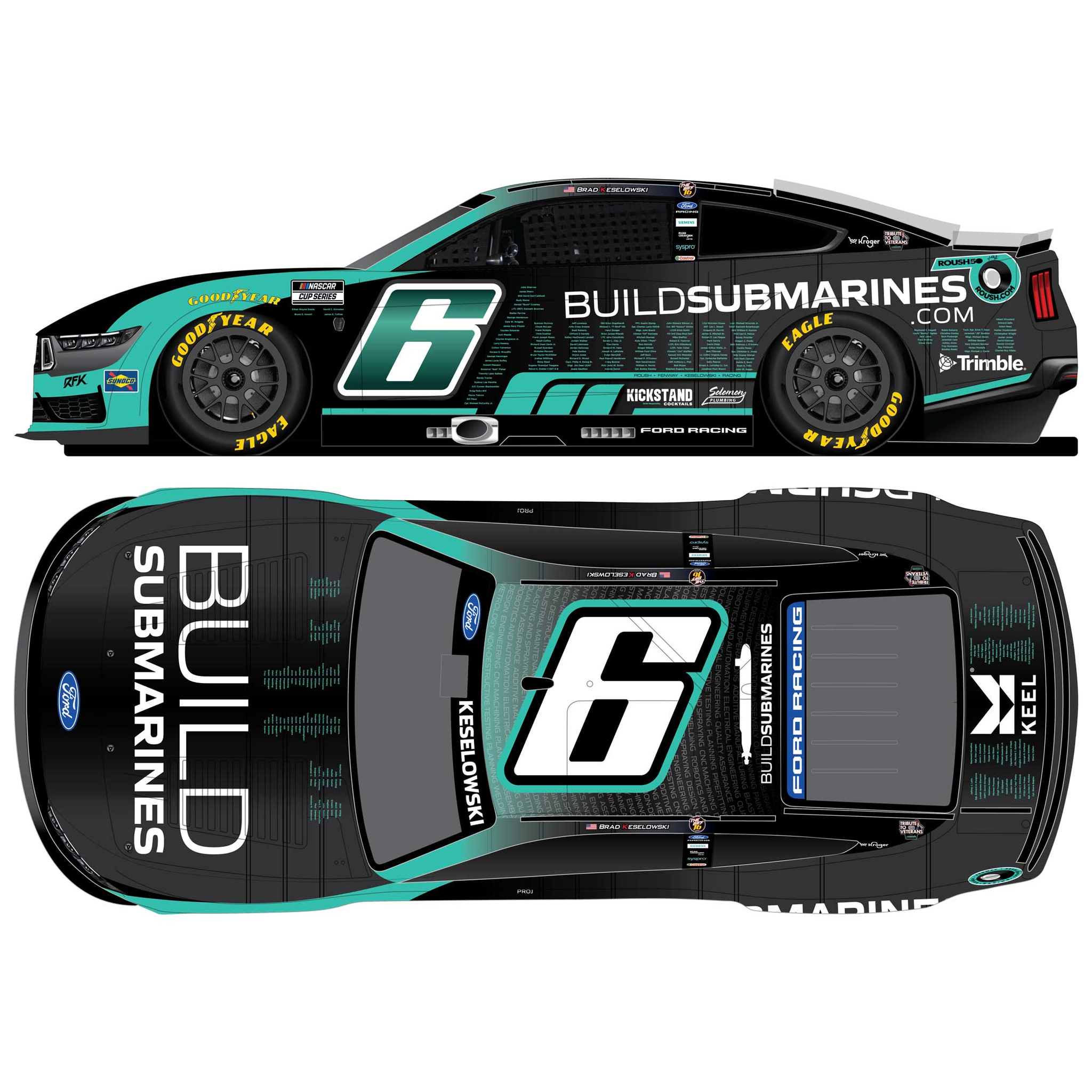Brad Keselowski 2026 Buildsubmarines.com Tribute To Veterans 1:24 Diecast