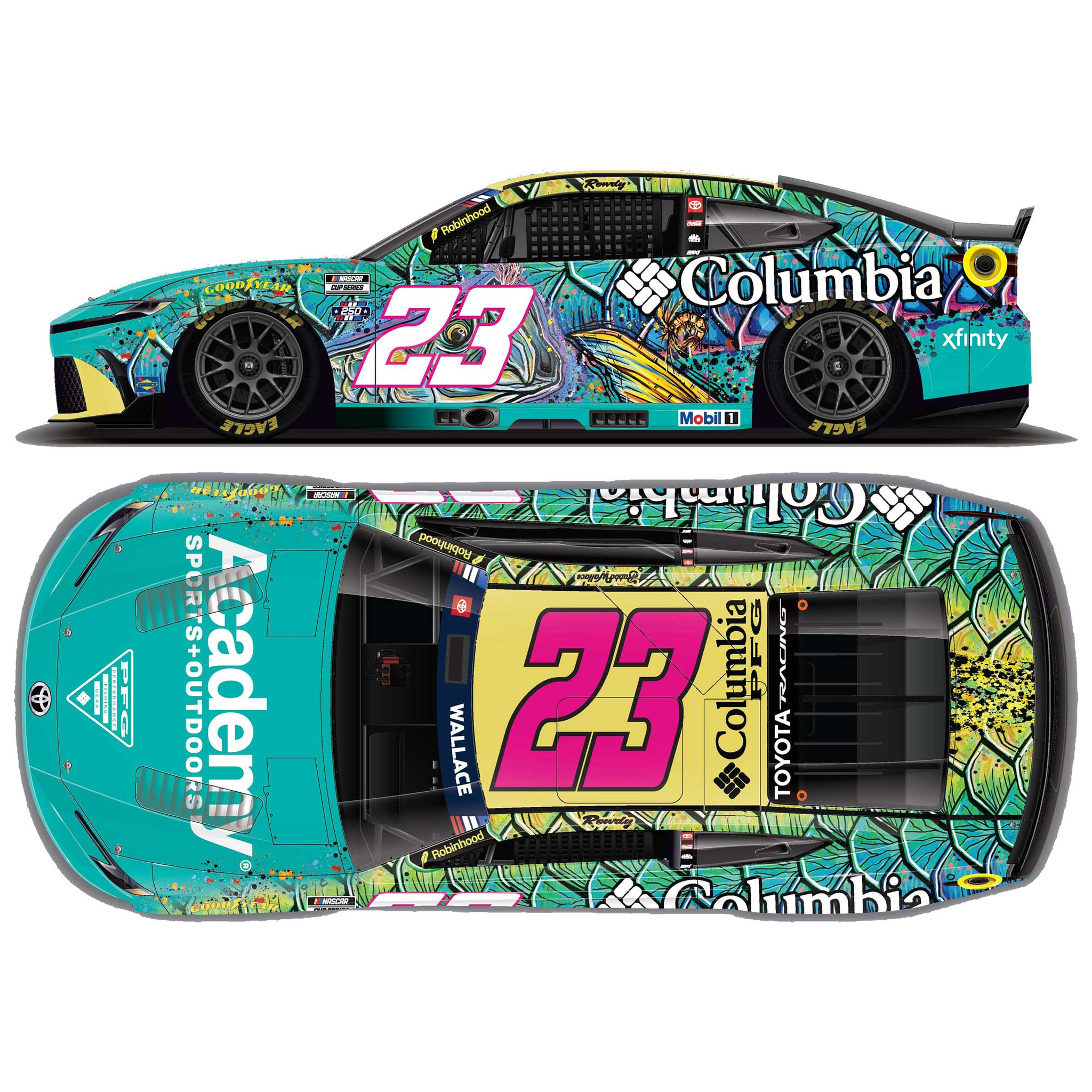 Bubba Wallace 2026 Columbia PFG Fish Car 1:64 Diecast