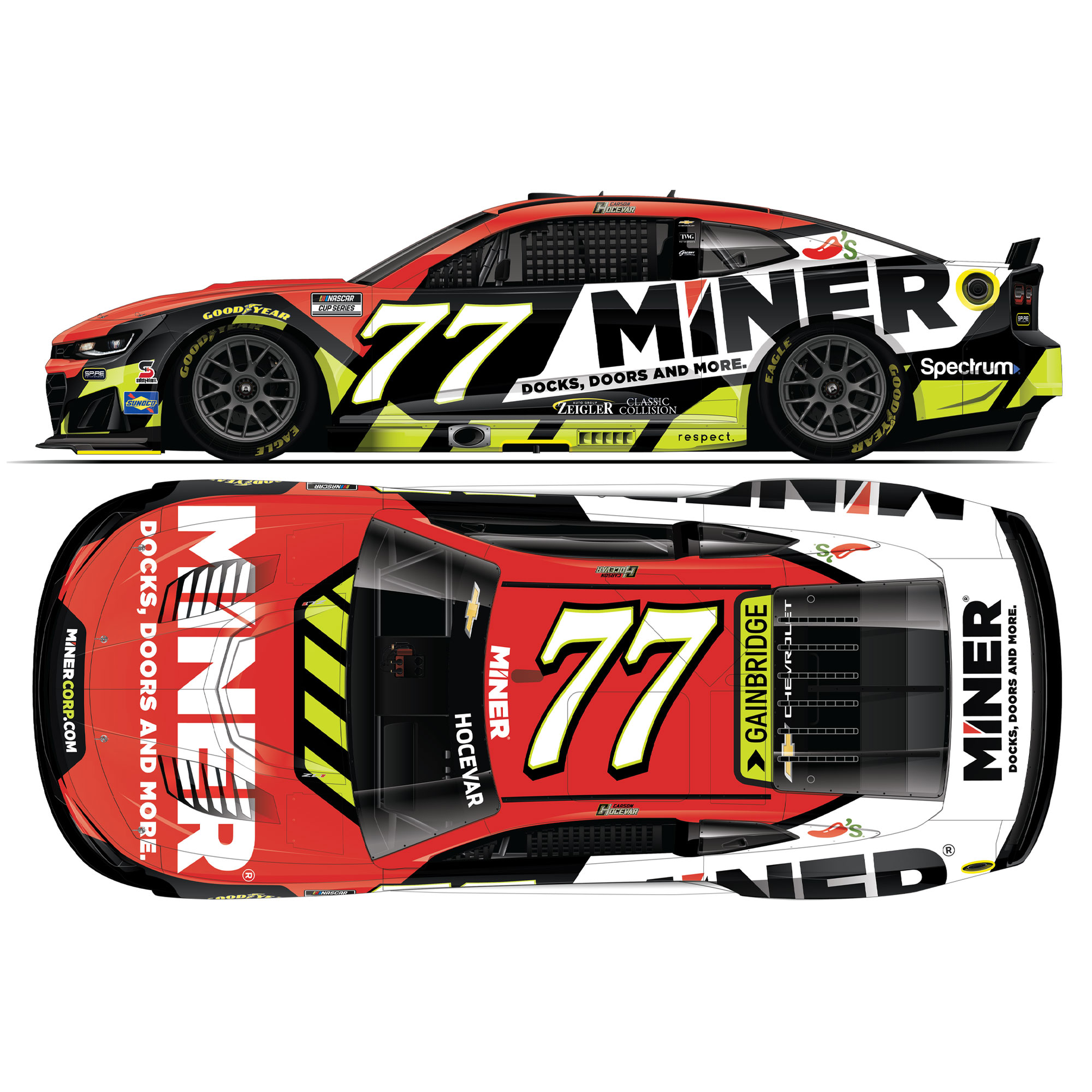 Carson Hocevar 2026 Miner 1:24 Diecast