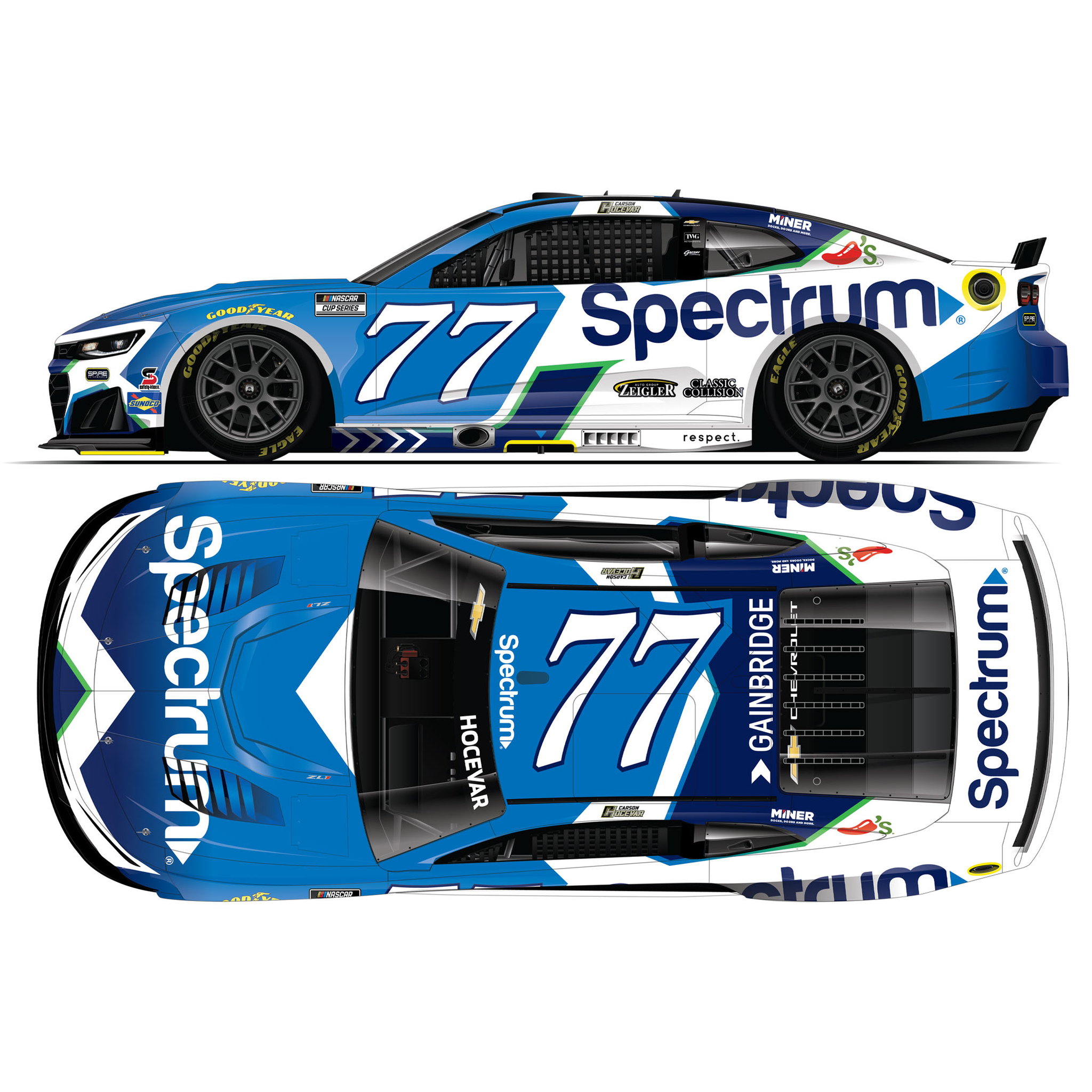 Carson Hocevar 2026 Spectrum 1:24 Diecast