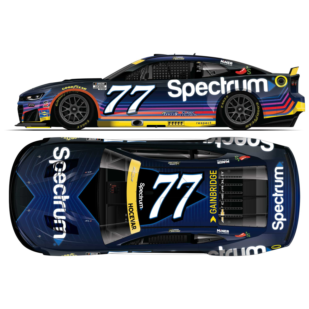 Carson Hocevar 2026 Spectrum Dark Mode 1:64 Diecast