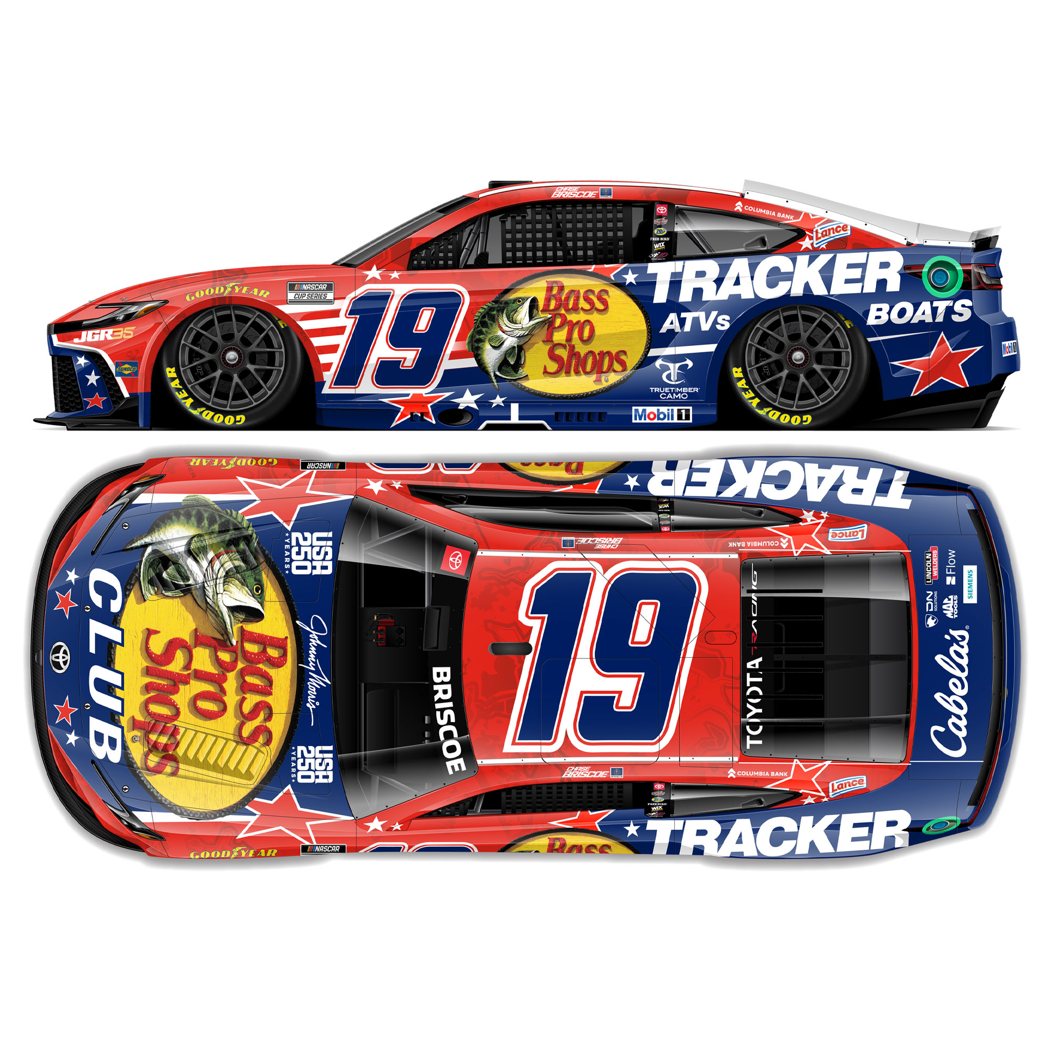 Chase Briscoe 2026 Bass Pro Shops / Tracker Salutes 1:64 Diecast