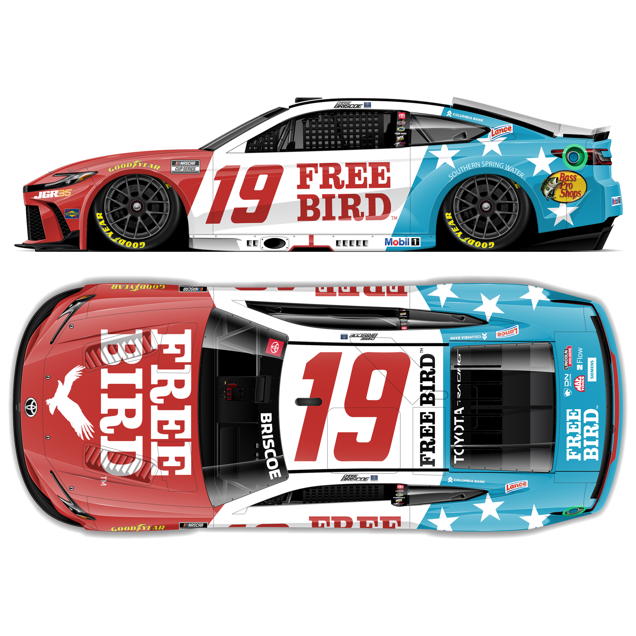 Chase Briscoe 2026 Free Bird Patriotic 1:64 Diecast