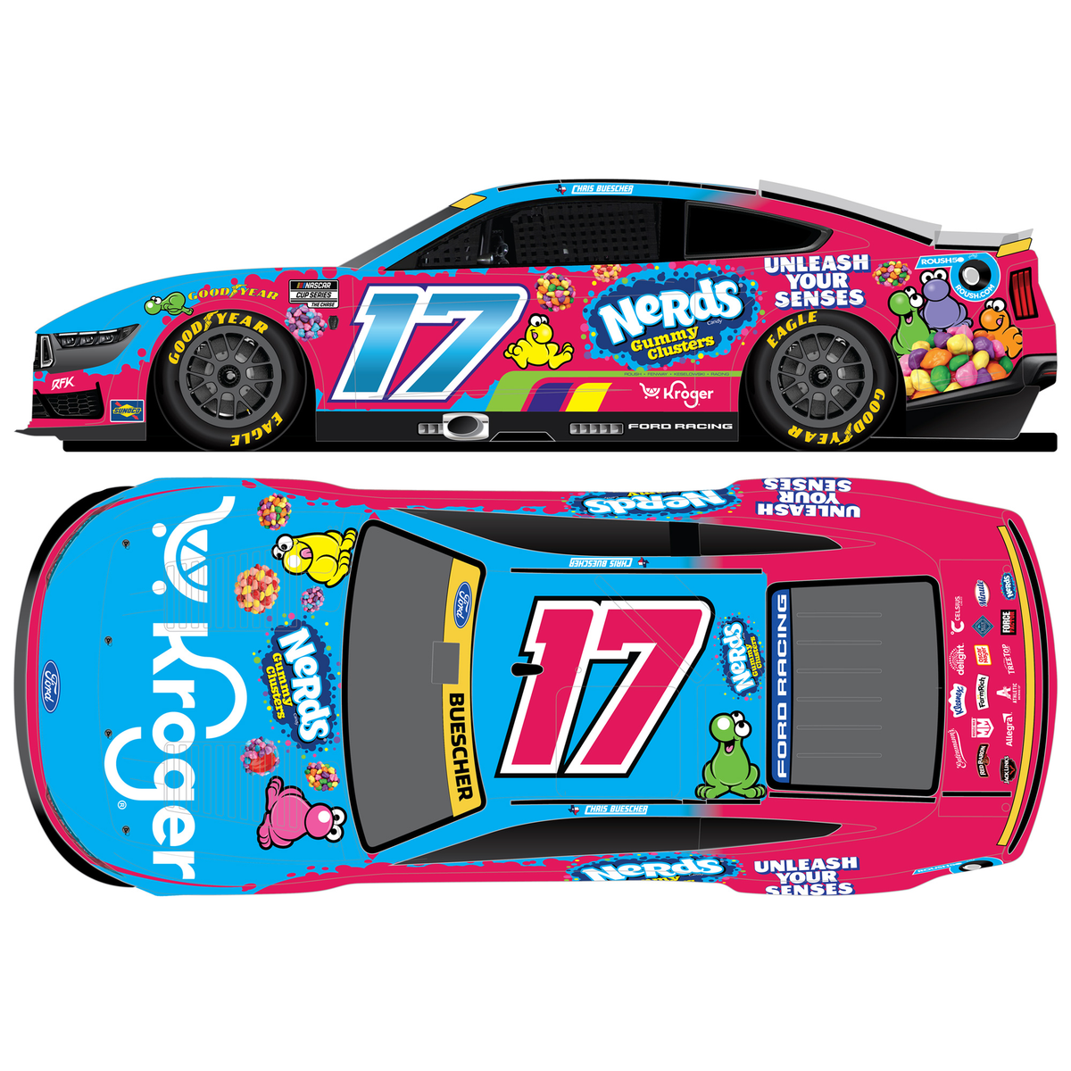 Chris Buescher 2026 Kroger Nerds Gummy Clusters 1:64 Diecast