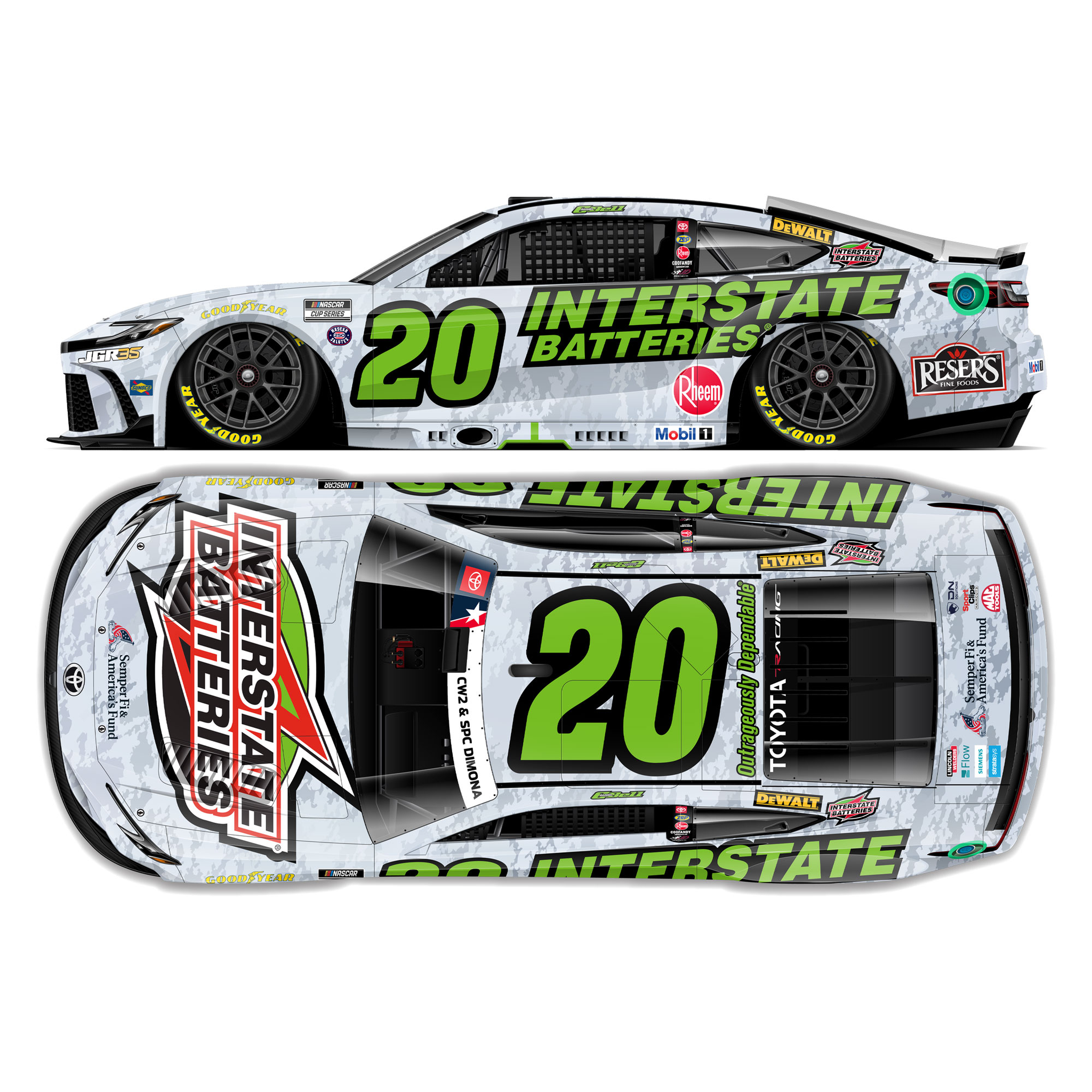 Christopher Bell 2026 Interstate Batteries Salutes 1:24 Diecast