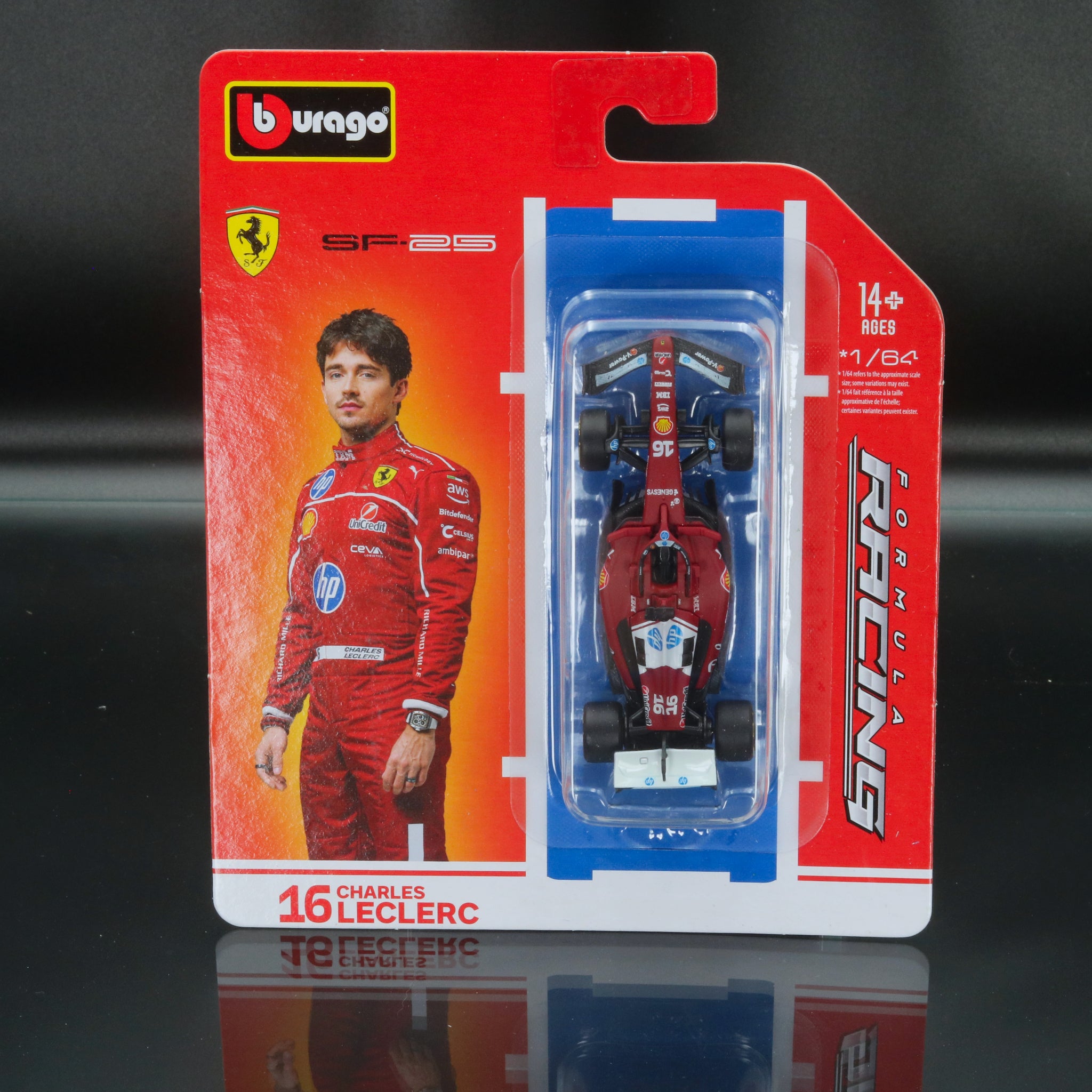 Charles Leclerc 2025 Ferrari SF-25 #16 Formula 1 1:64 Bburago Formula Racing Diecast