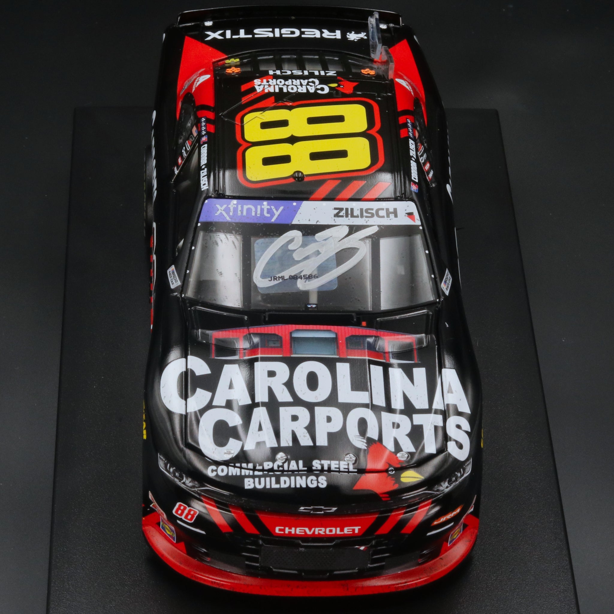 Connor Zilisch 2025 Carolina Carports Dover Motor Speedway Race Win 1:24 Diecast Autographed