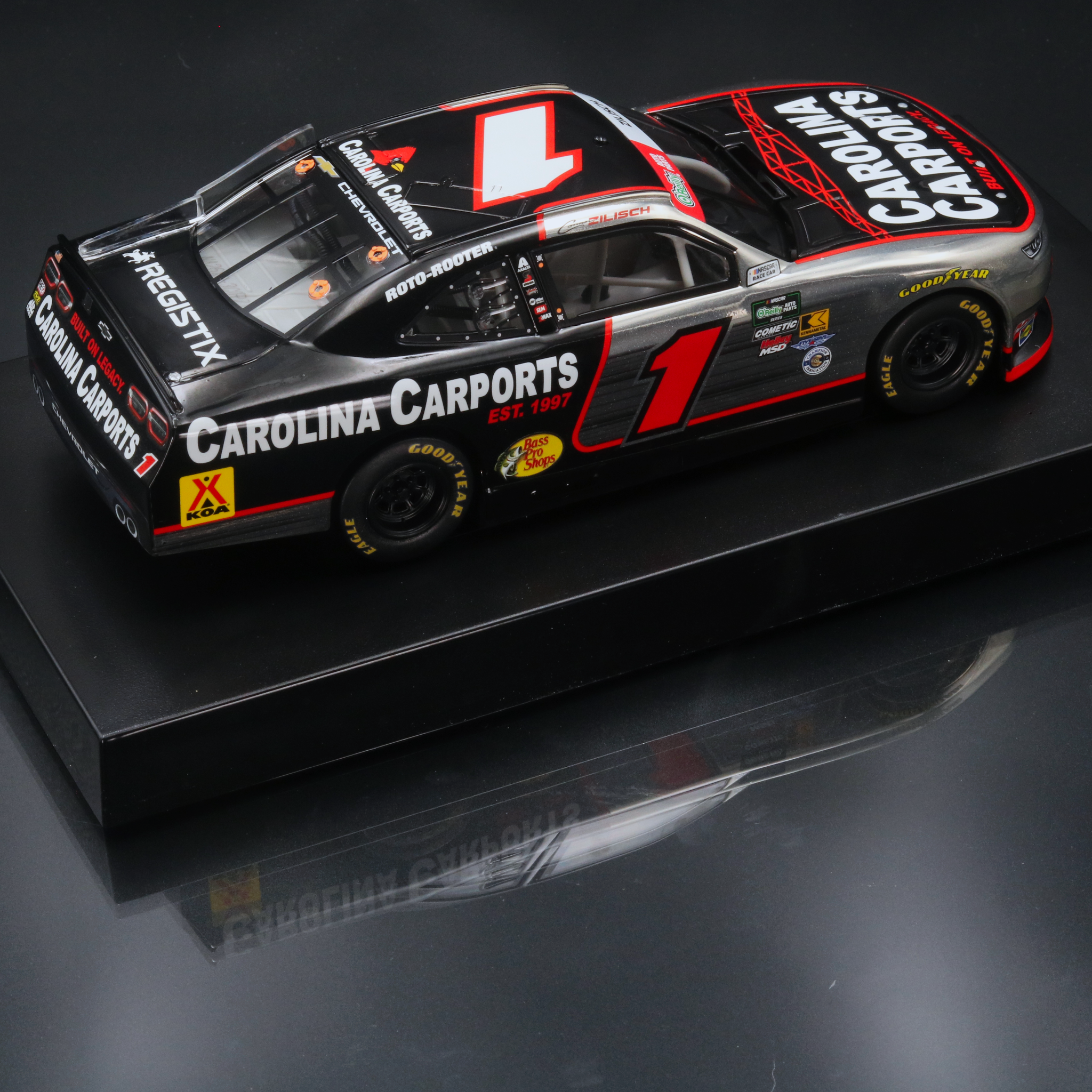 Connor Zilisch 2026 Carolina Carports Color Chrome 1:24 Diecast