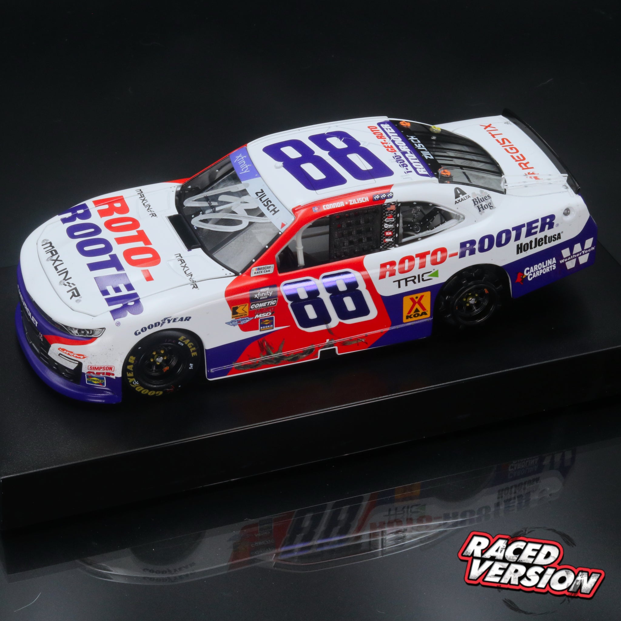 Connor Zilisch 2025 Roto-Rooter Sonoma Raceway Race Win 1:24 Diecast Autographed