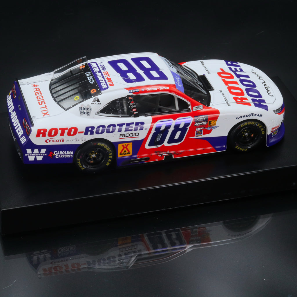 Connor Zilisch 2025 Roto-Rooter Sonoma Raceway Race Win 1:24 Diecast Autographed