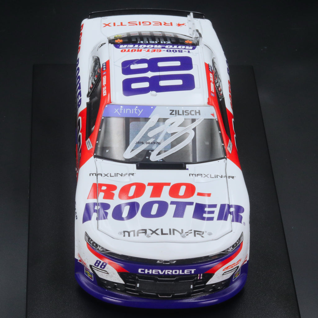 Connor Zilisch 2025 Roto-Rooter Sonoma Raceway Race Win 1:24 Diecast Autographed
