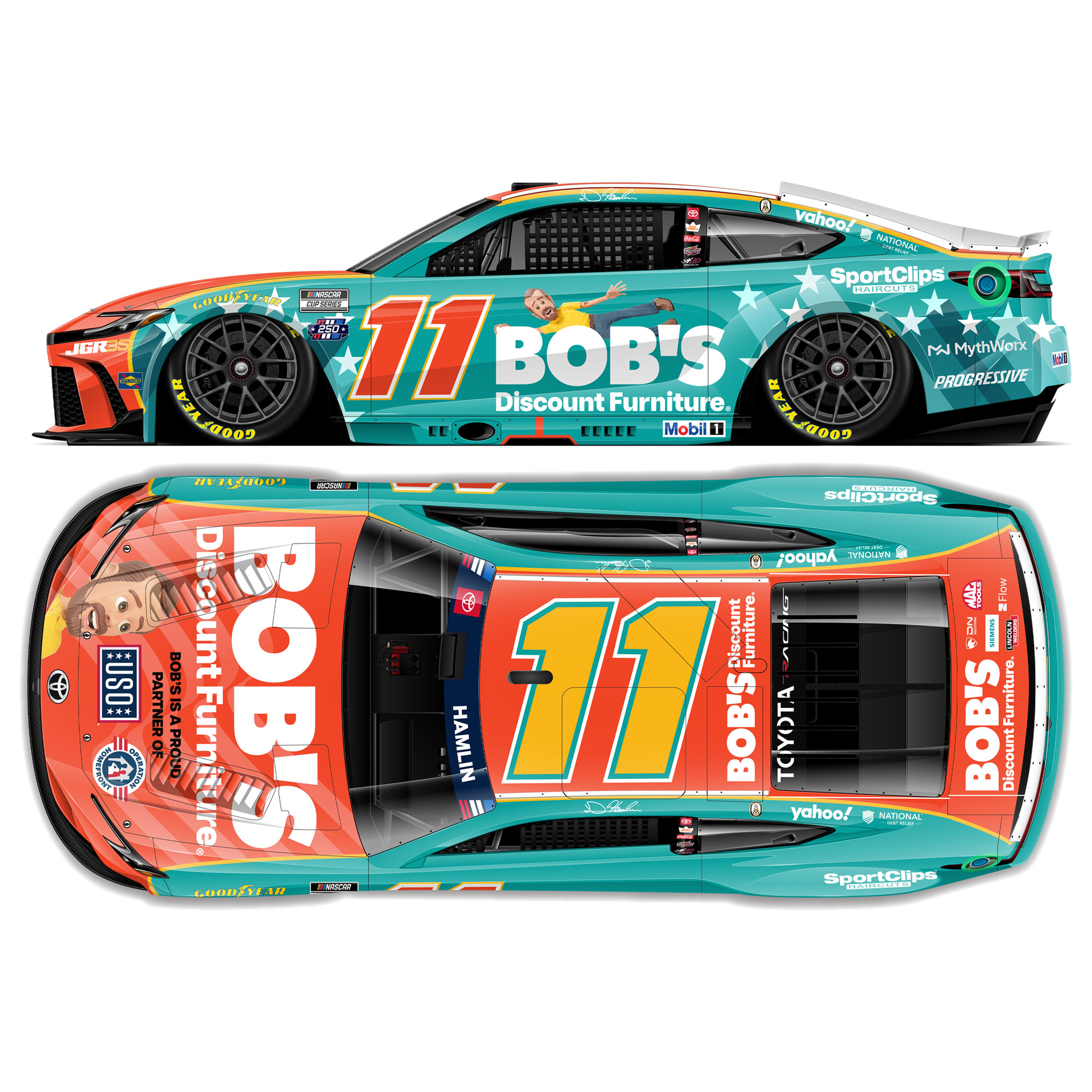 Denny Hamlin 2026 Bob's Discount Furniture Patriotic 1:64 Diecast