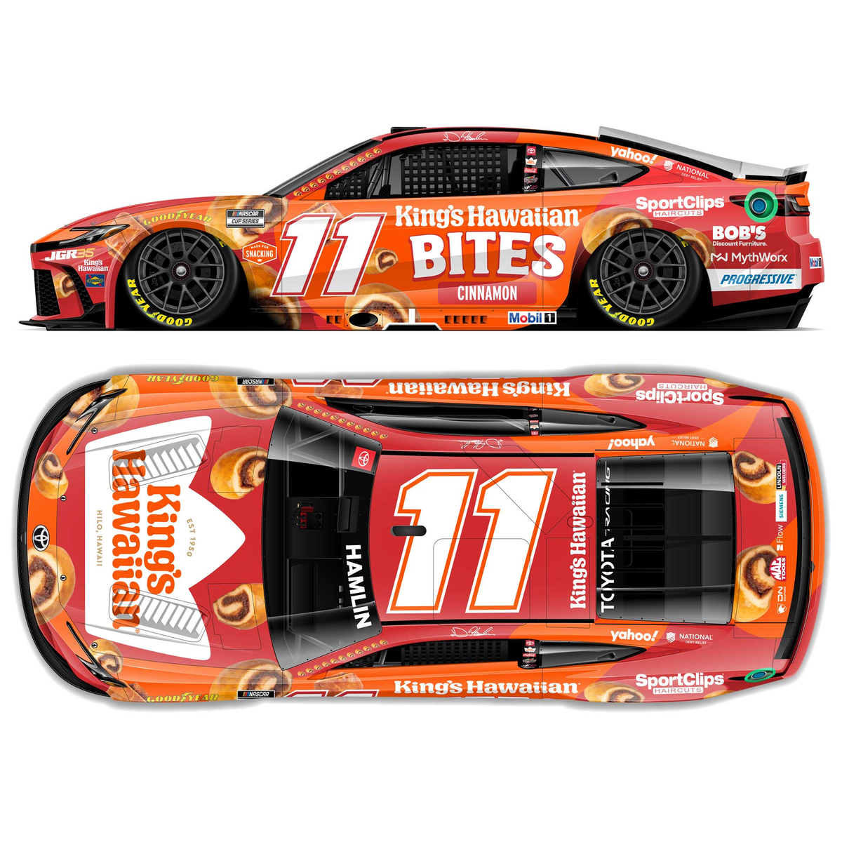 Denny Hamlin 2026 King's Hawaiian Cinnamon Bites 1:64 Diecast