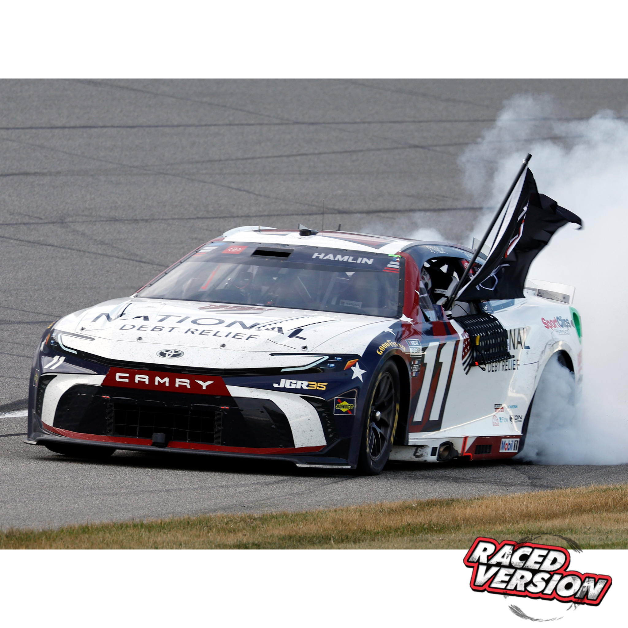 Denny Hamlin 2026 National Debt Relief Michigan International Speedway Race Win 1:24 Diecast