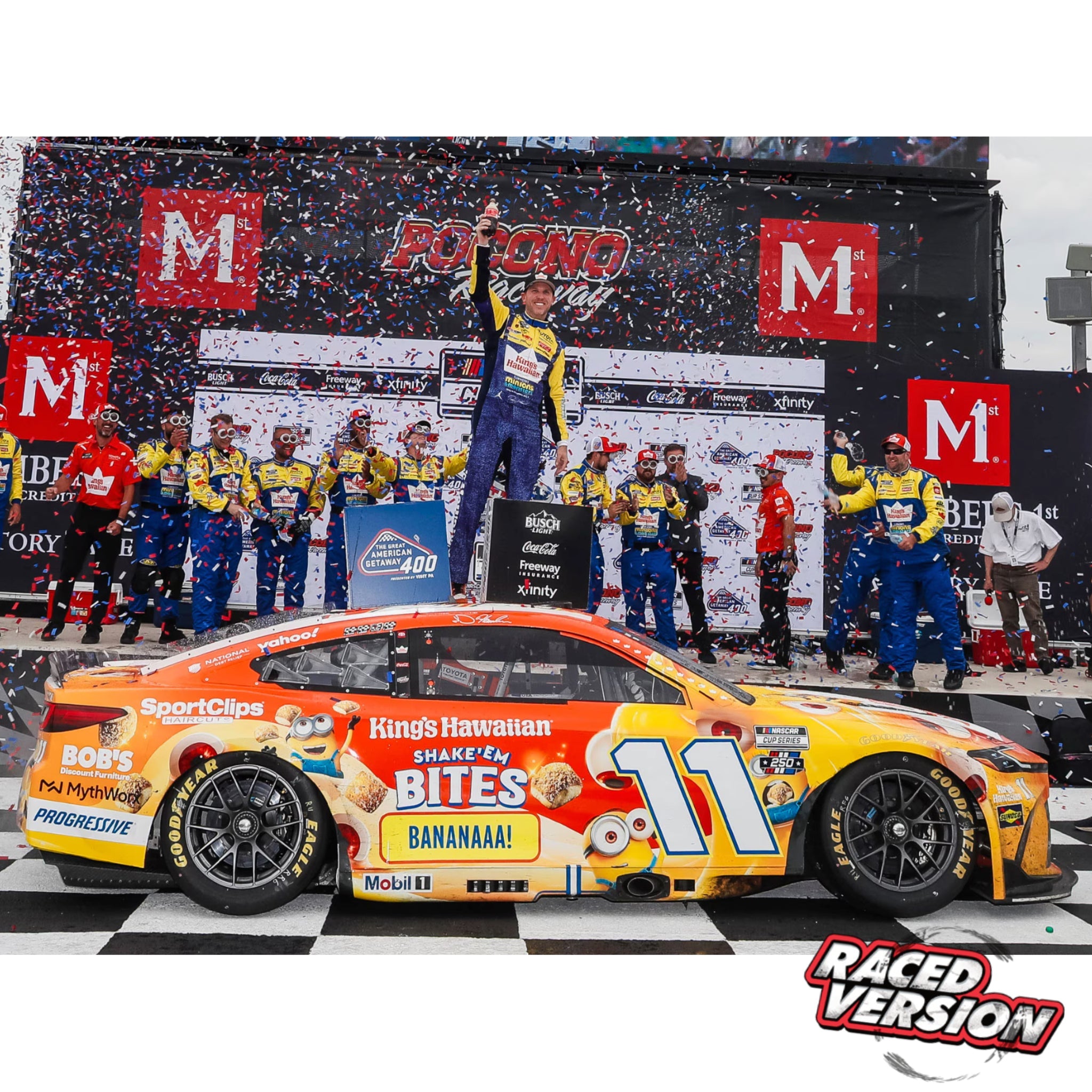 Denny Hamlin 2026 King's Hawaiian Shake 'Em Bites Pocono Raceway Race Win 1:24 Diecast