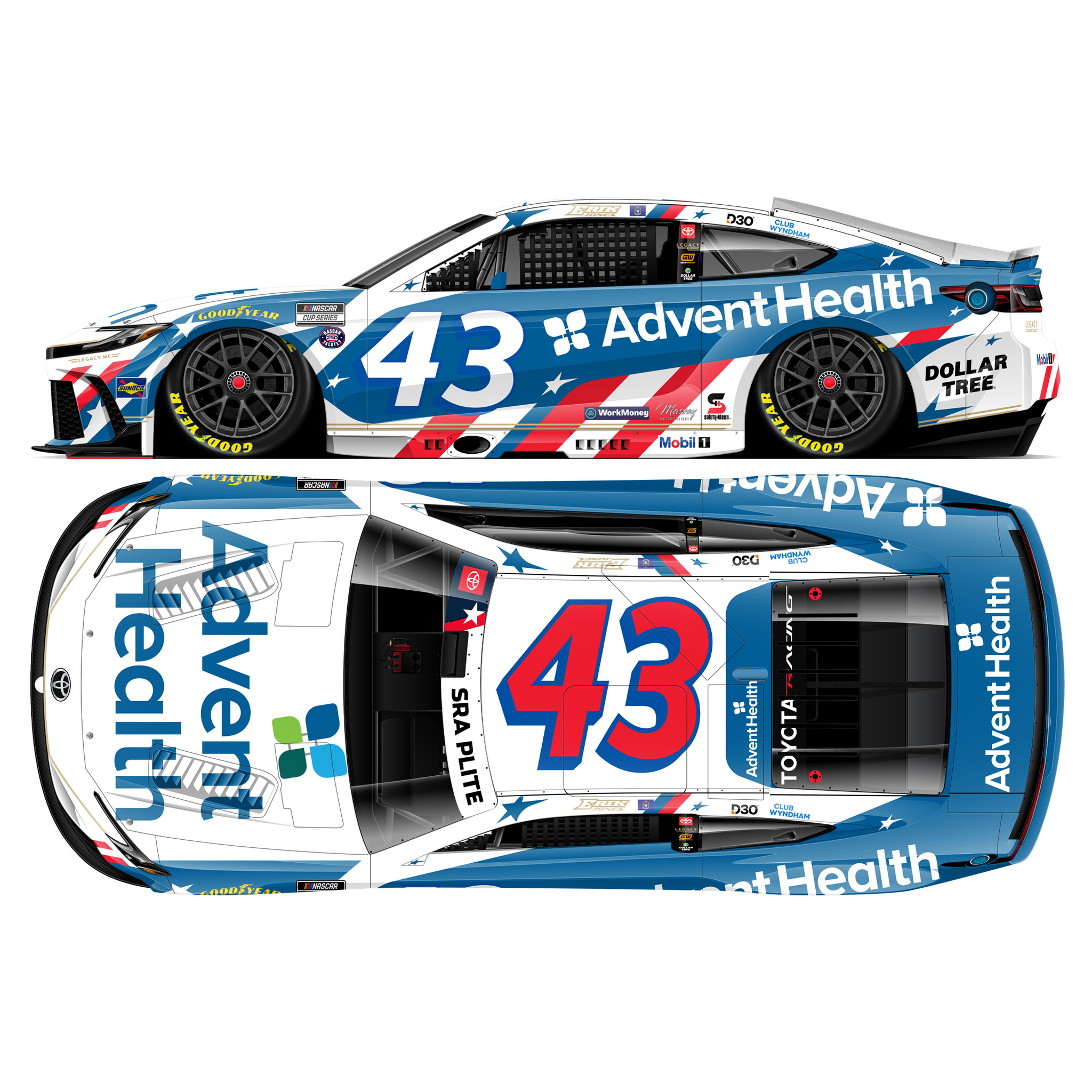 Erik Jones 2026 Adventhealth Patriotic 1:24 Diecast