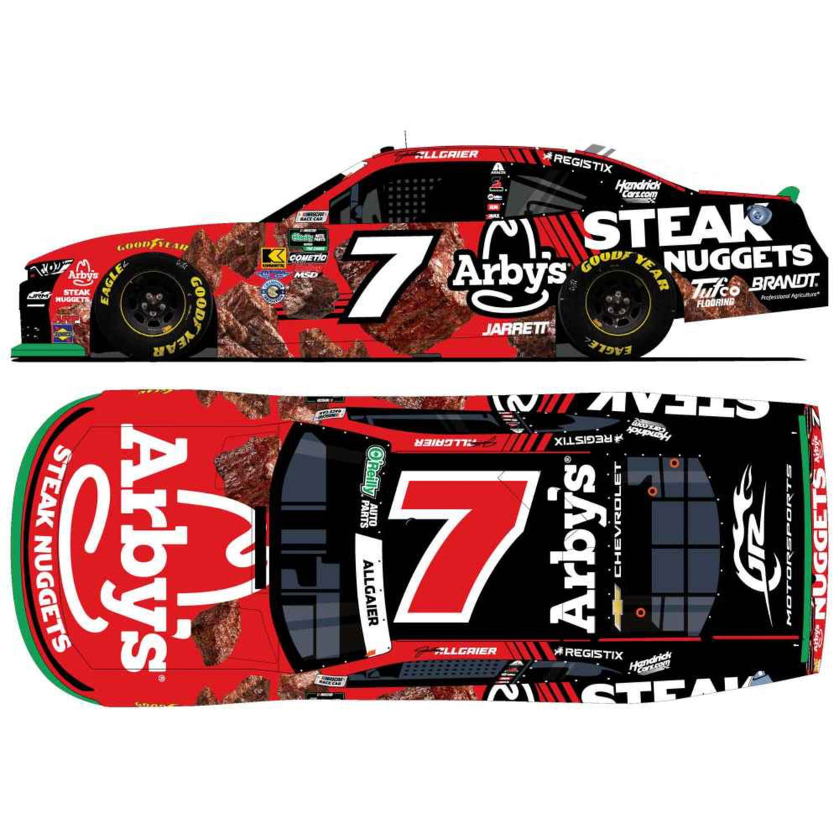 Justin Allgaier 2026 Arby's Steak Nuggets 1:24 Diecast