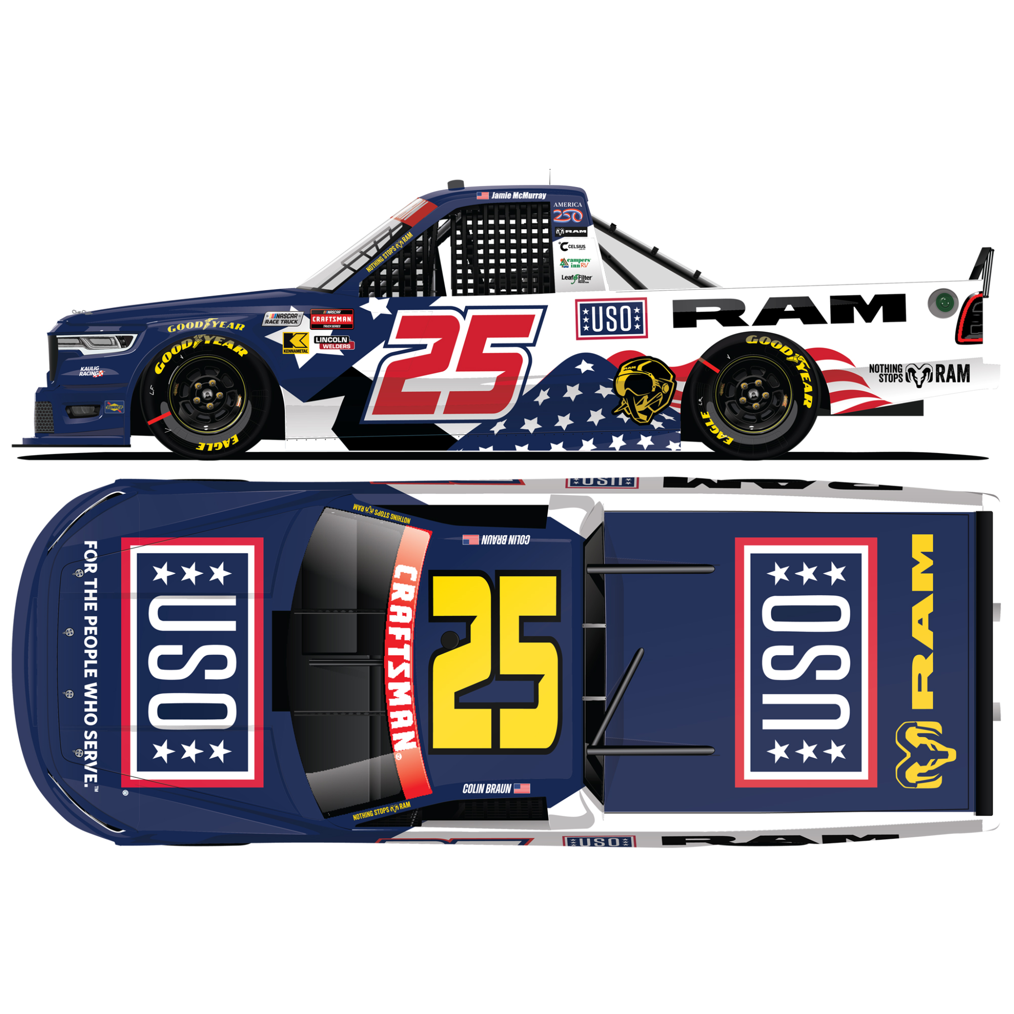 Jamie McMurray 2026 USO 1:64 Diecast
