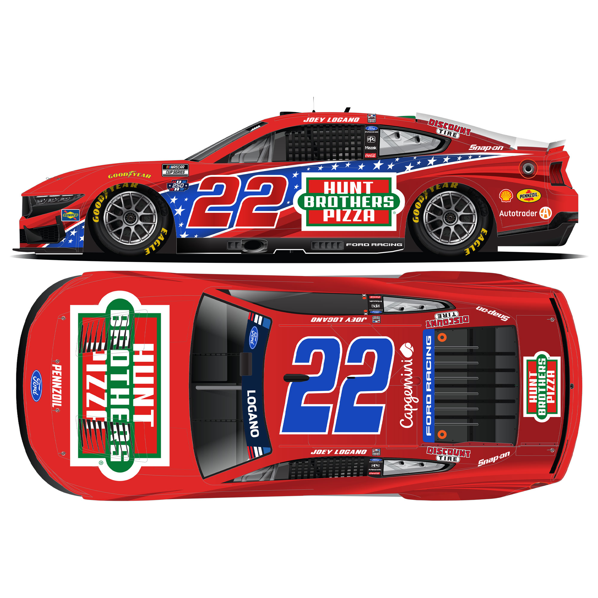 Joey Logano 2026 Hunt Brothers Pizza Red 1:64 Diecast