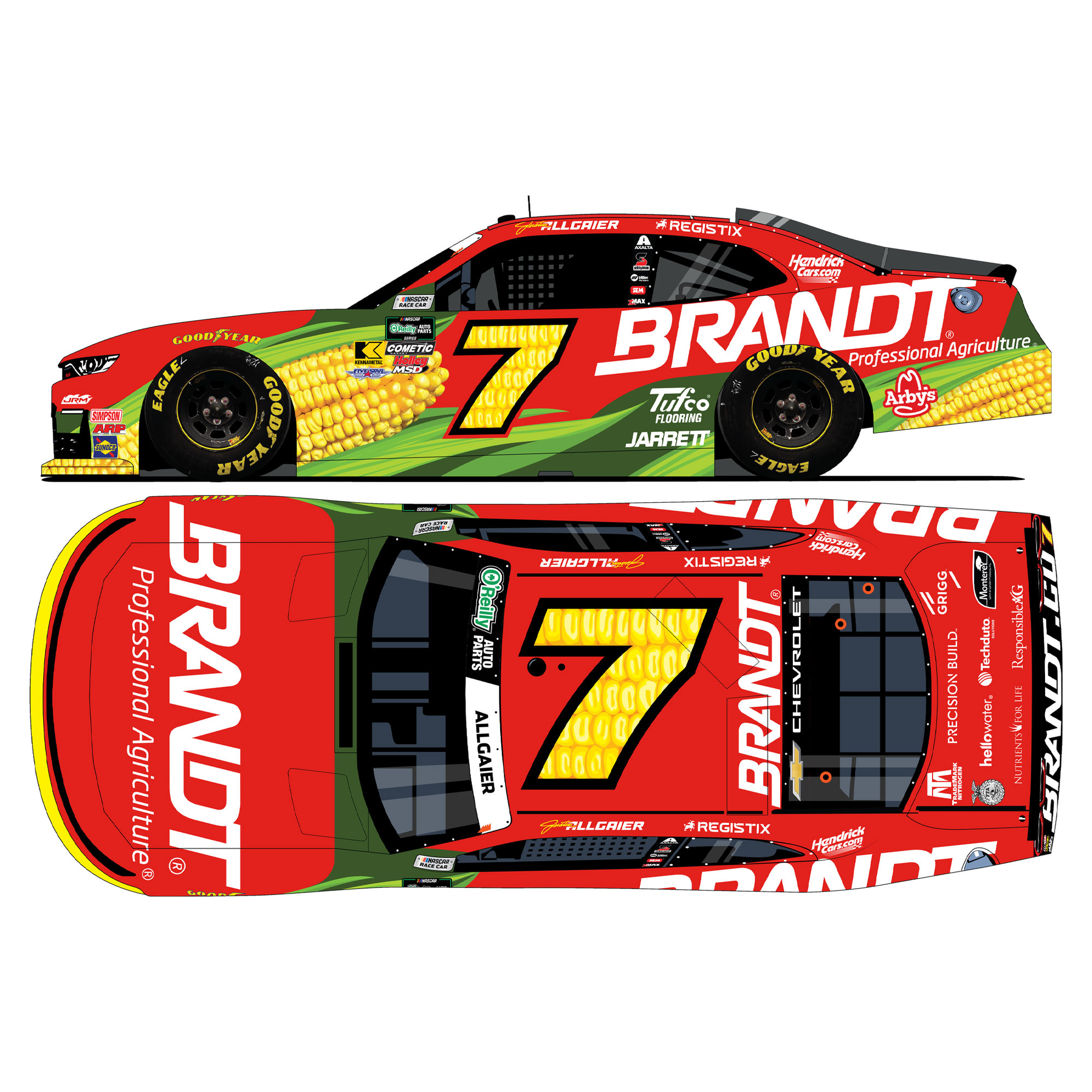 Justin Allgaier 2026 Brandt 1:64 Diecast