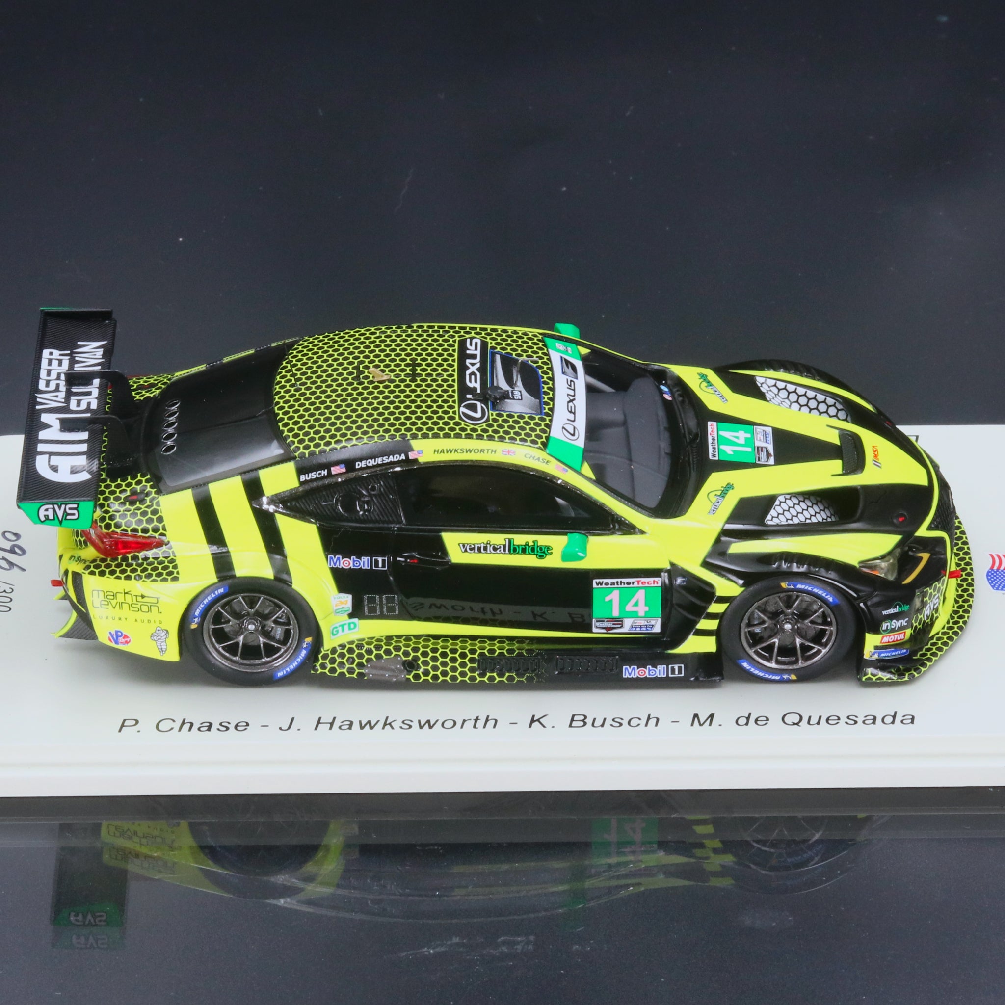 IMSA Lexus RC F GT3 #14 2020 Rolex 24 Hours of Daytona Kyle Busch, Jack Hawksworth, Parker Chase, Michael de Quesada 1:43 Resin