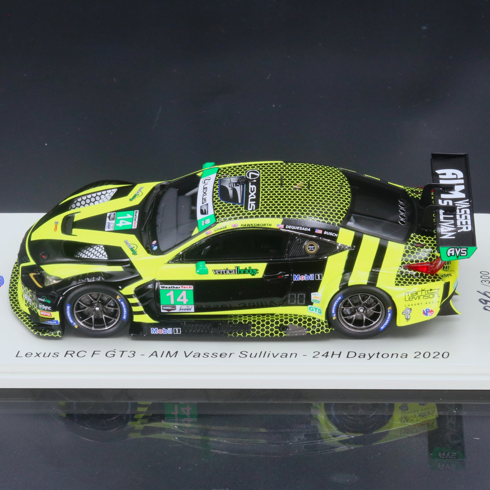 IMSA Lexus RC F GT3 #14 2020 Rolex 24 Hours of Daytona Kyle Busch, Jack Hawksworth, Parker Chase, Michael de Quesada 1:43 Resin