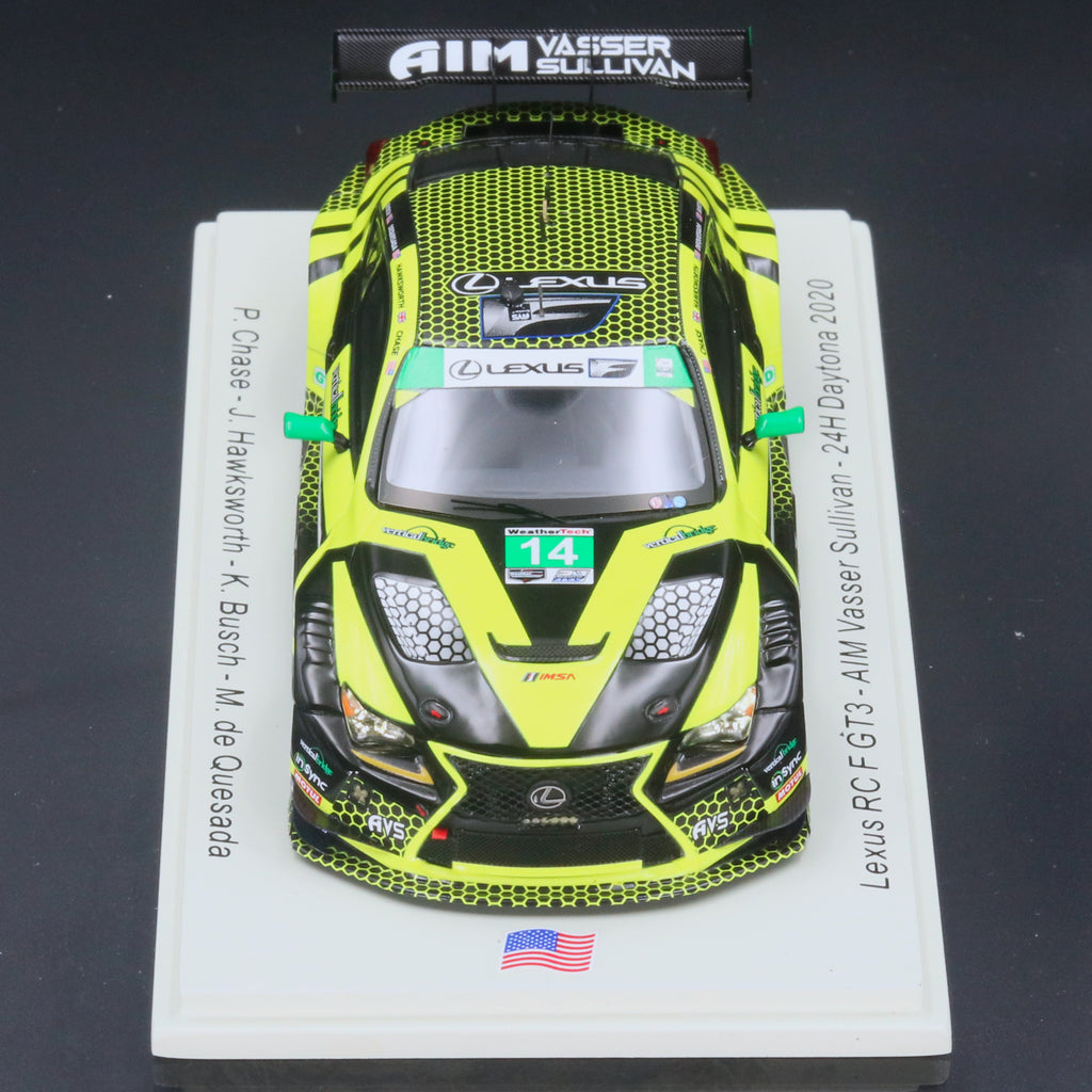 IMSA Lexus RC F GT3 #14 2020 Rolex 24 Hours of Daytona Kyle Busch, Jack Hawksworth, Parker Chase, Michael de Quesada 1:43 Resin