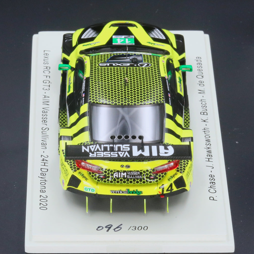 IMSA Lexus RC F GT3 #14 2020 Rolex 24 Hours of Daytona Kyle Busch, Jack Hawksworth, Parker Chase, Michael de Quesada 1:43 Resin