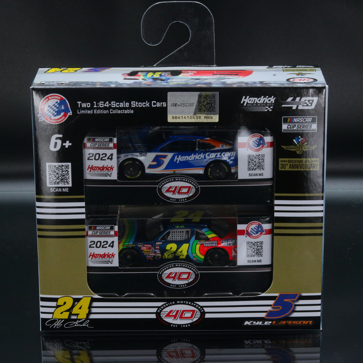 Kyle Larson Hendrick Motorsports 30 Year Brickyard 400 Bookend 2024 Race Win 2-Pack 1:64 Diecast
