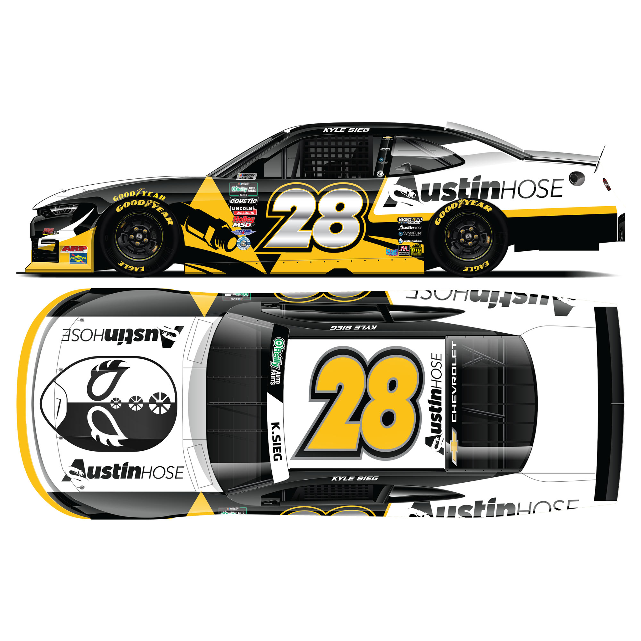 Kyle Sieg 2026 Austin Hose 1:24 Diecast